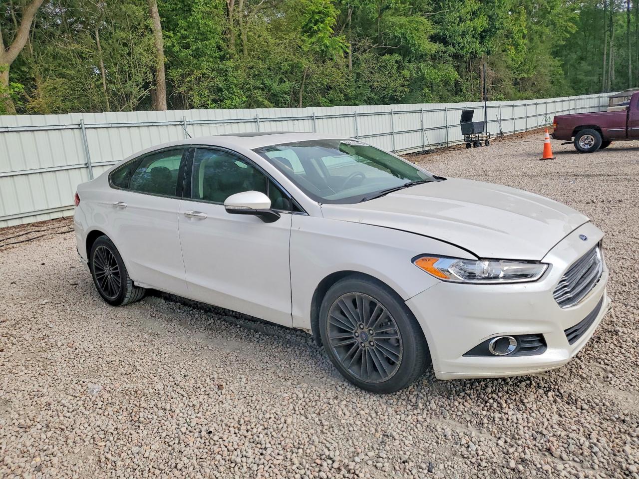 2014 Ford Fusion Se White vin: 3FA6P0HD3ER135337