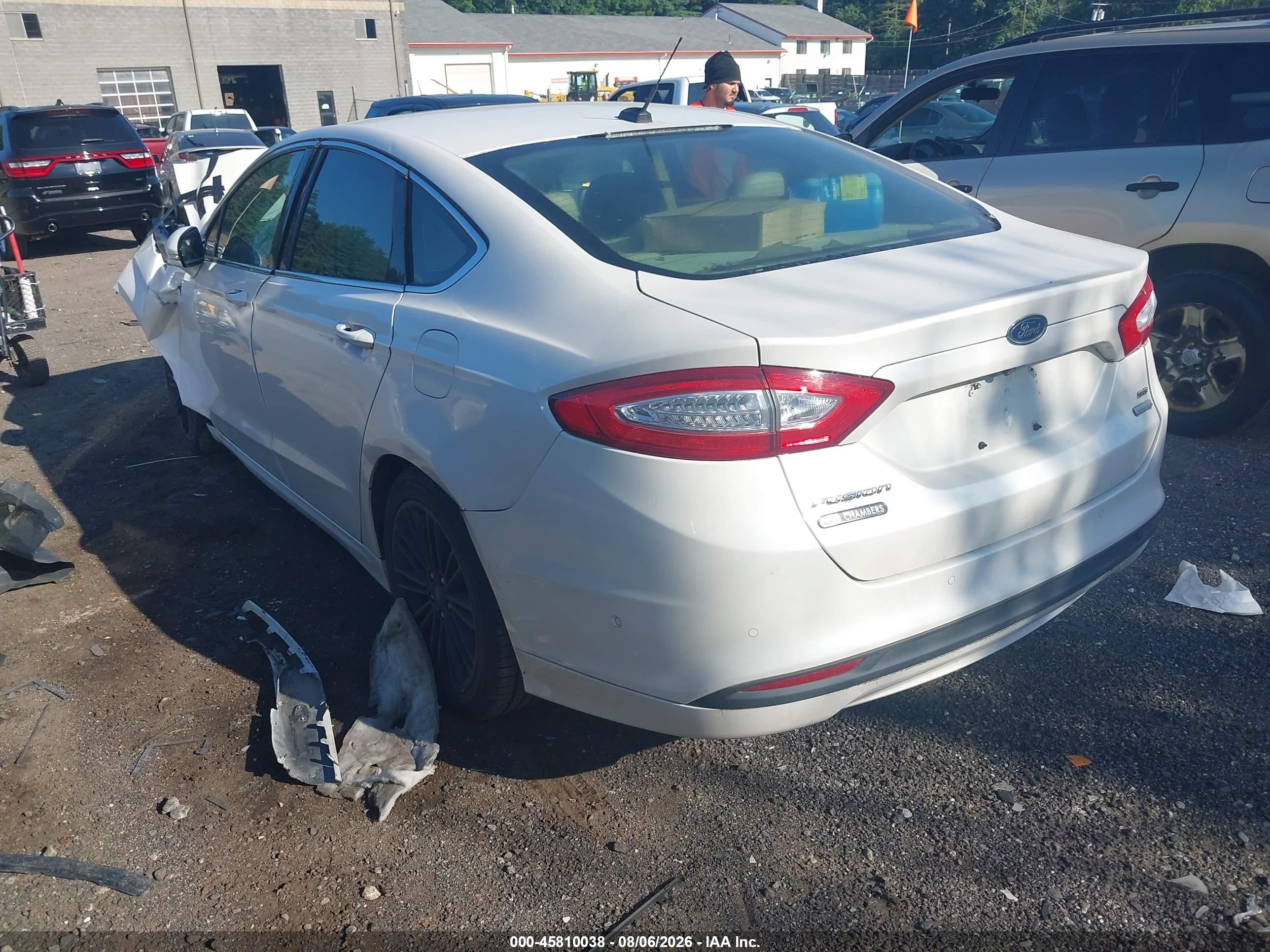 2014 Ford Fusion Se White vin: 3FA6P0HD3ER166684