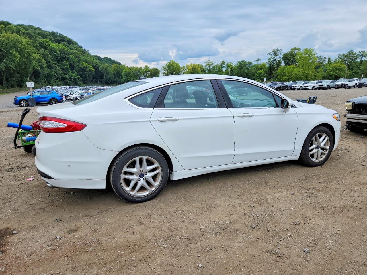 2014 Ford Fusion Se White vin: 3FA6P0HD3ER172856