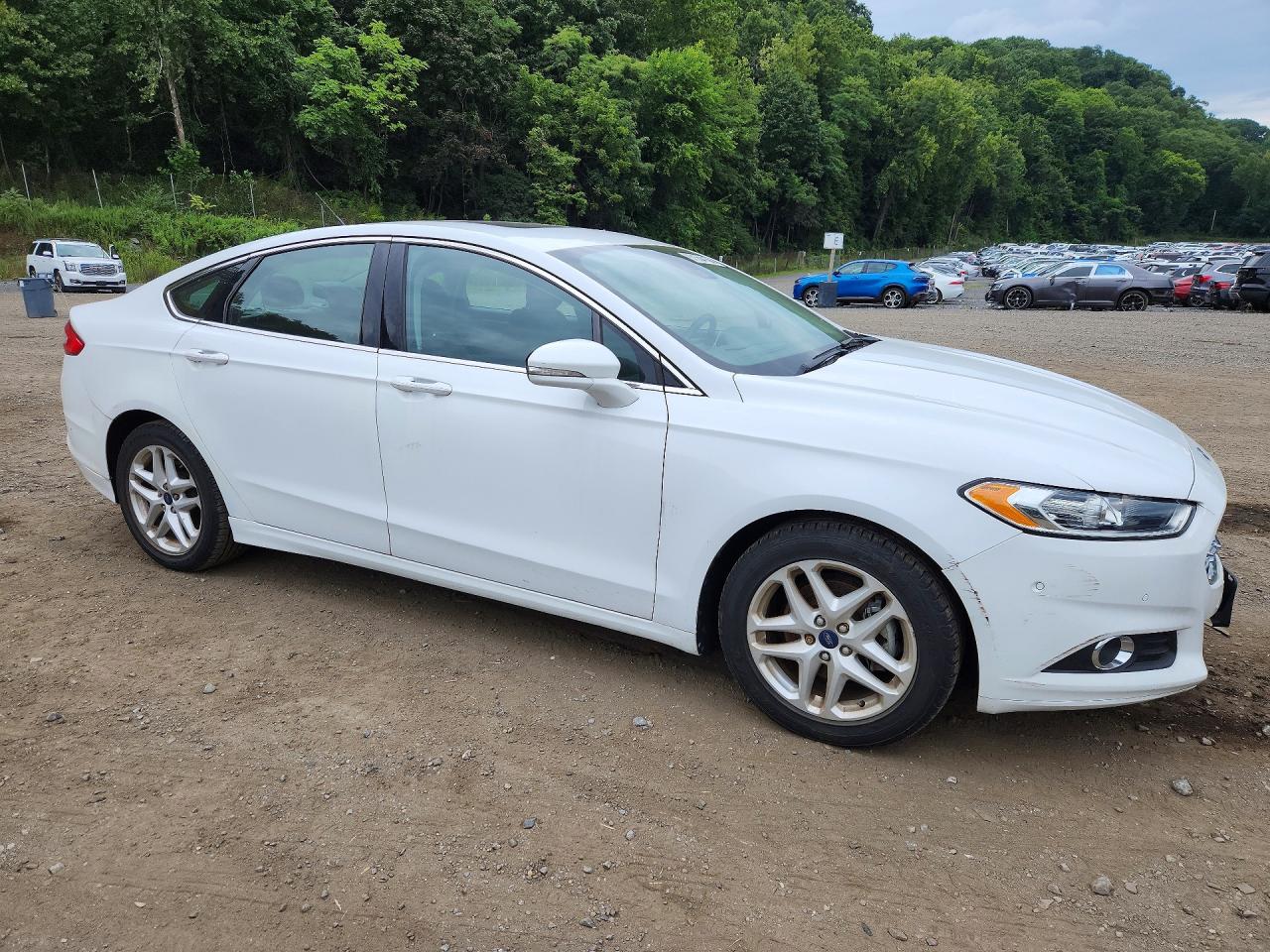 2014 Ford Fusion Se White vin: 3FA6P0HD3ER172856