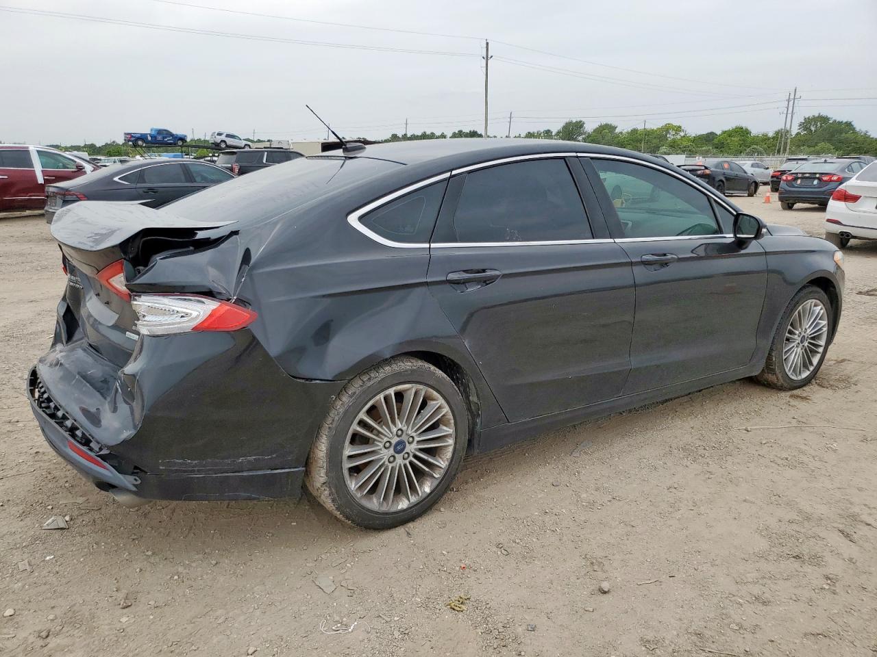 2014 Ford Fusion Se Black vin: 3FA6P0HD3ER176230