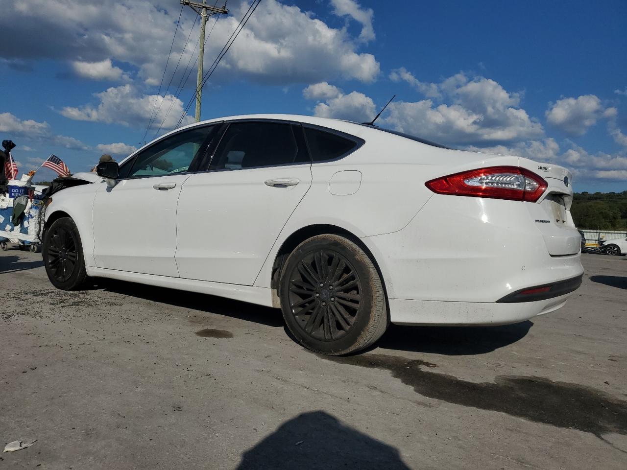 2014 Ford Fusion Se White vin: 3FA6P0HD3ER200025