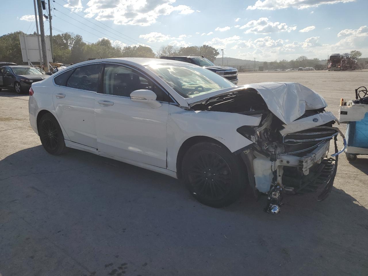 2014 Ford Fusion Se White vin: 3FA6P0HD3ER200025