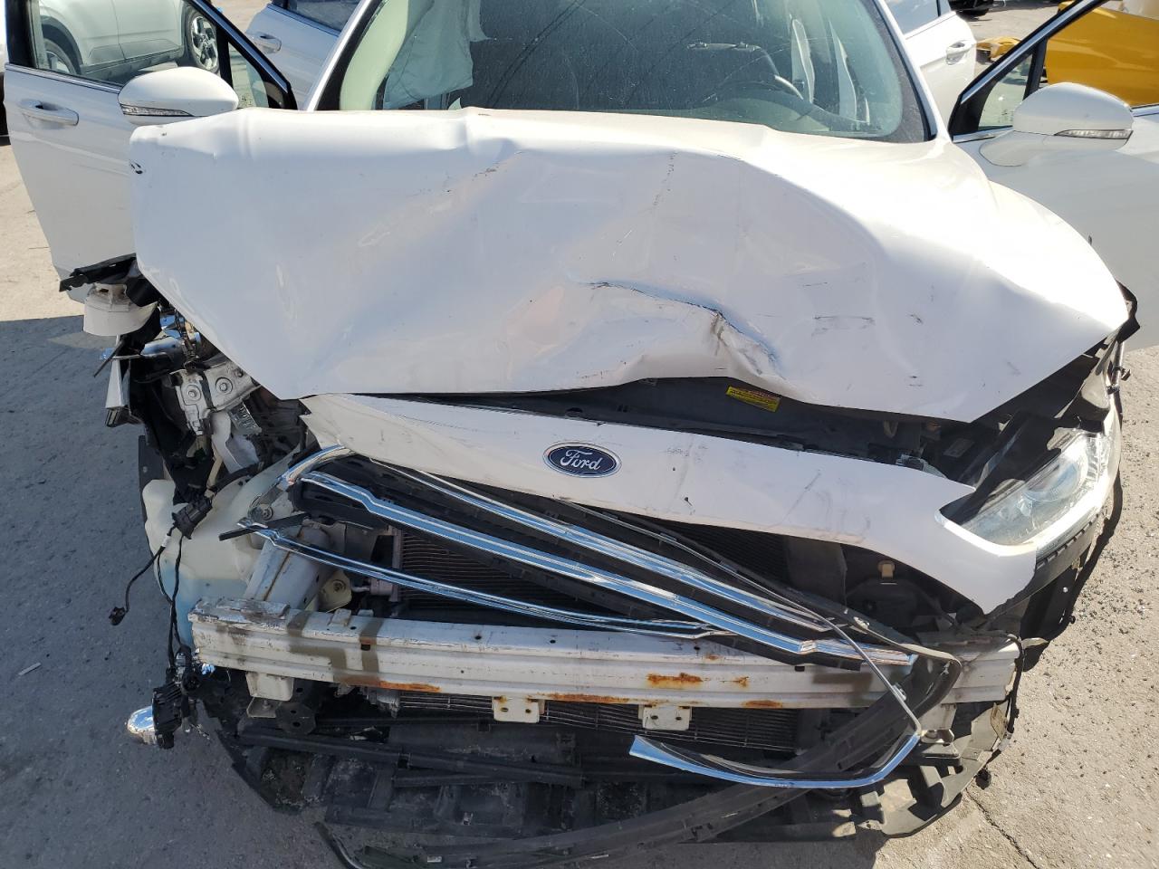 2014 Ford Fusion Se White vin: 3FA6P0HD3ER200025