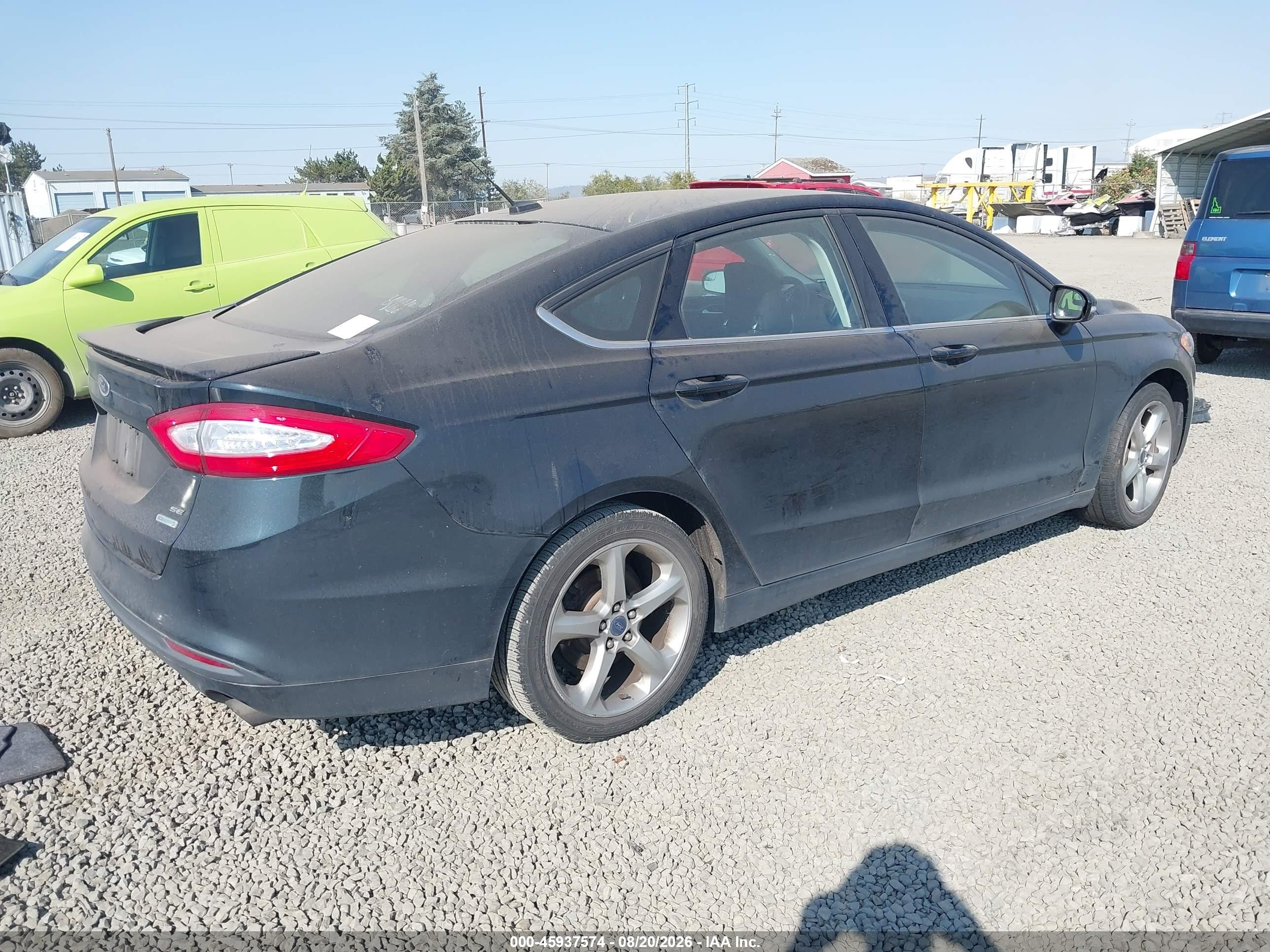 2014 Ford Fusion Se Black vin: 3FA6P0HD3ER232652