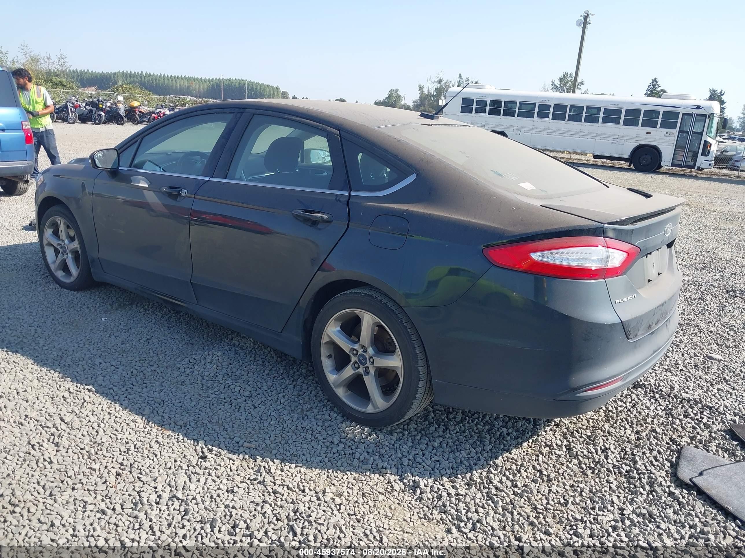 2014 Ford Fusion Se Black vin: 3FA6P0HD3ER232652
