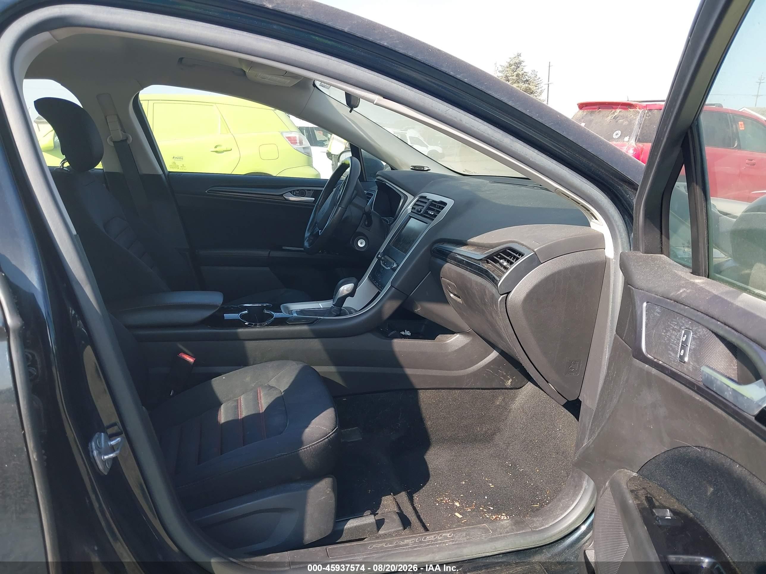 2014 Ford Fusion Se Black vin: 3FA6P0HD3ER232652