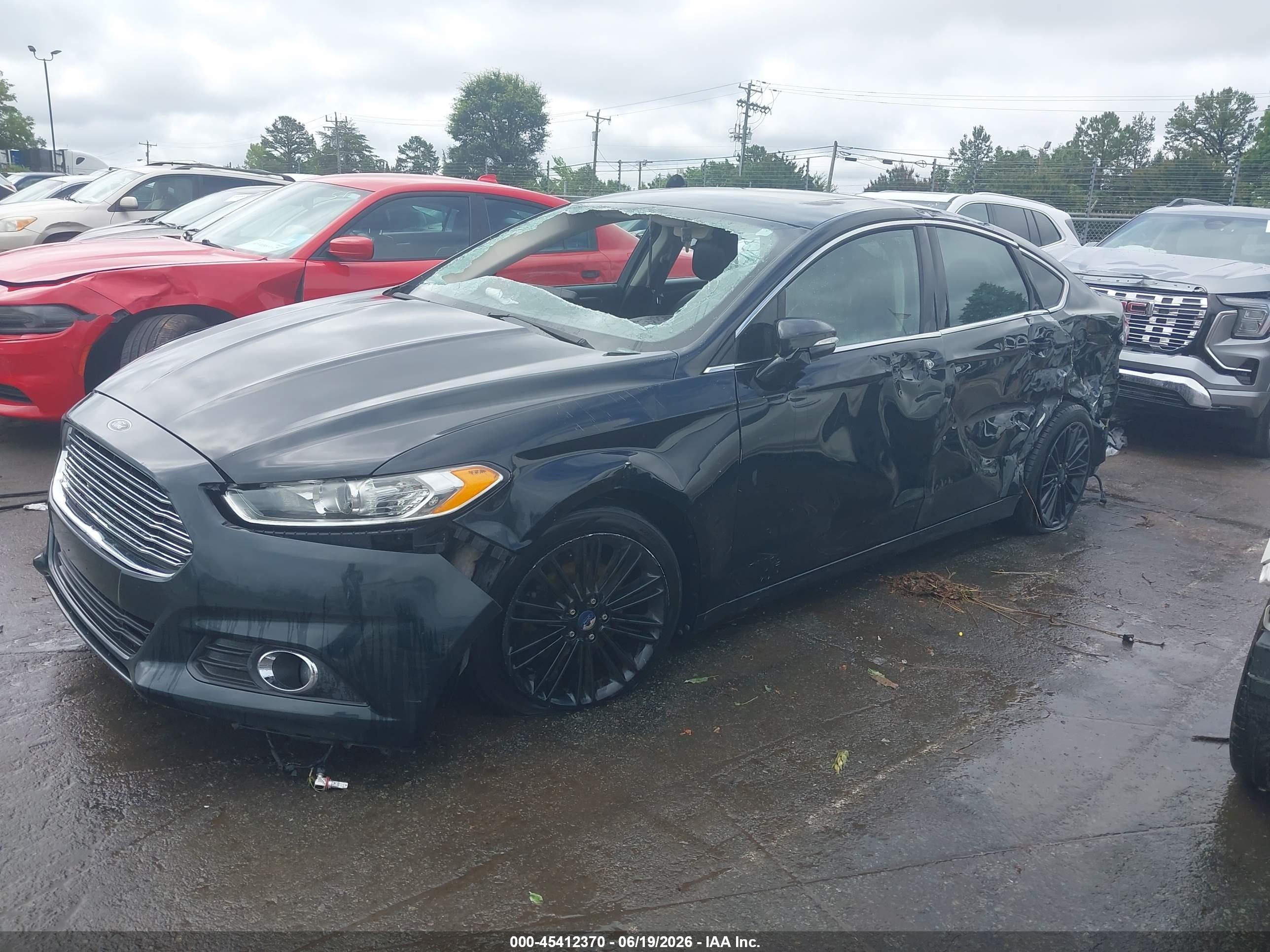 2014 Ford Fusion Se Black vin: 3FA6P0HD3ER247023