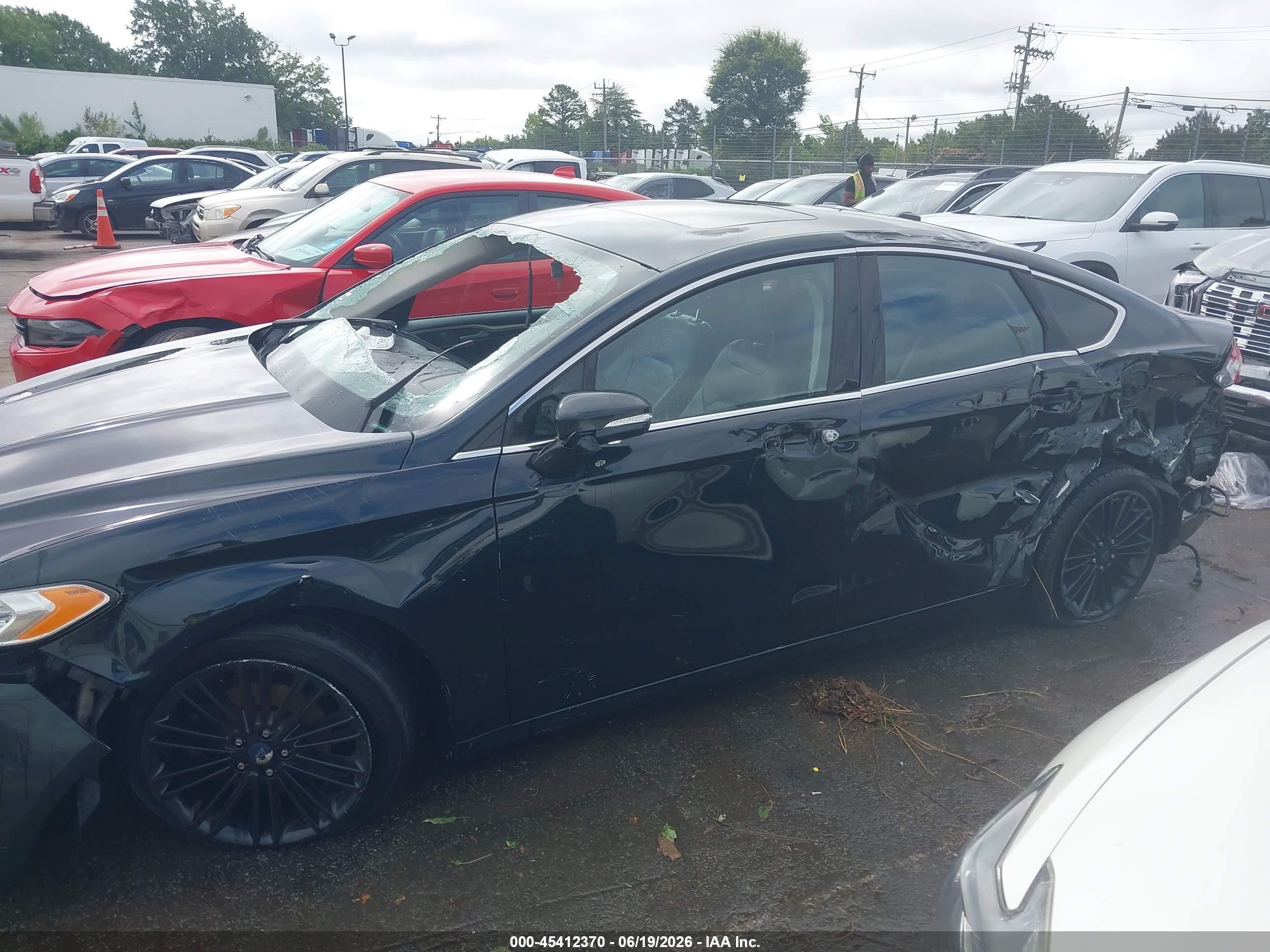 2014 Ford Fusion Se Black vin: 3FA6P0HD3ER247023