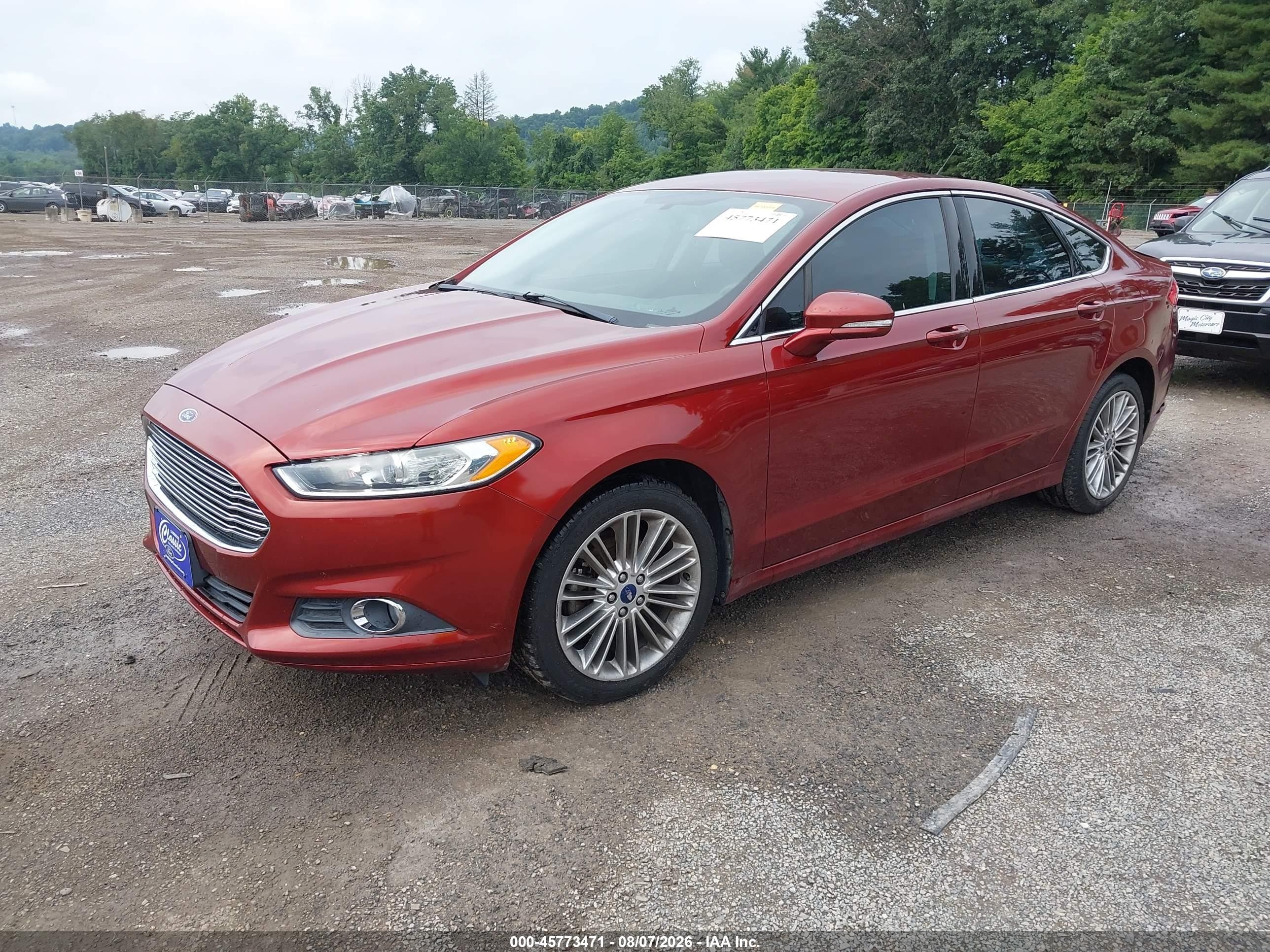 2014 Ford Fusion Se Burgundy vin: 3FA6P0HD3ER313649