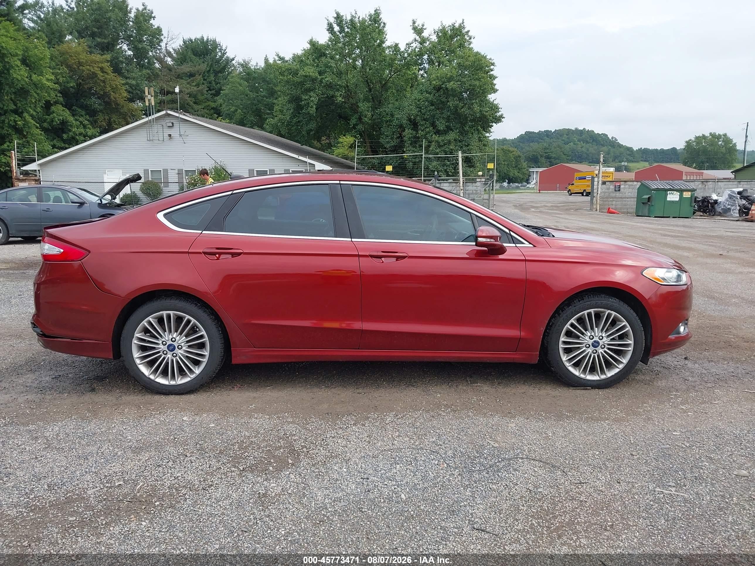 2014 Ford Fusion Se Burgundy vin: 3FA6P0HD3ER313649