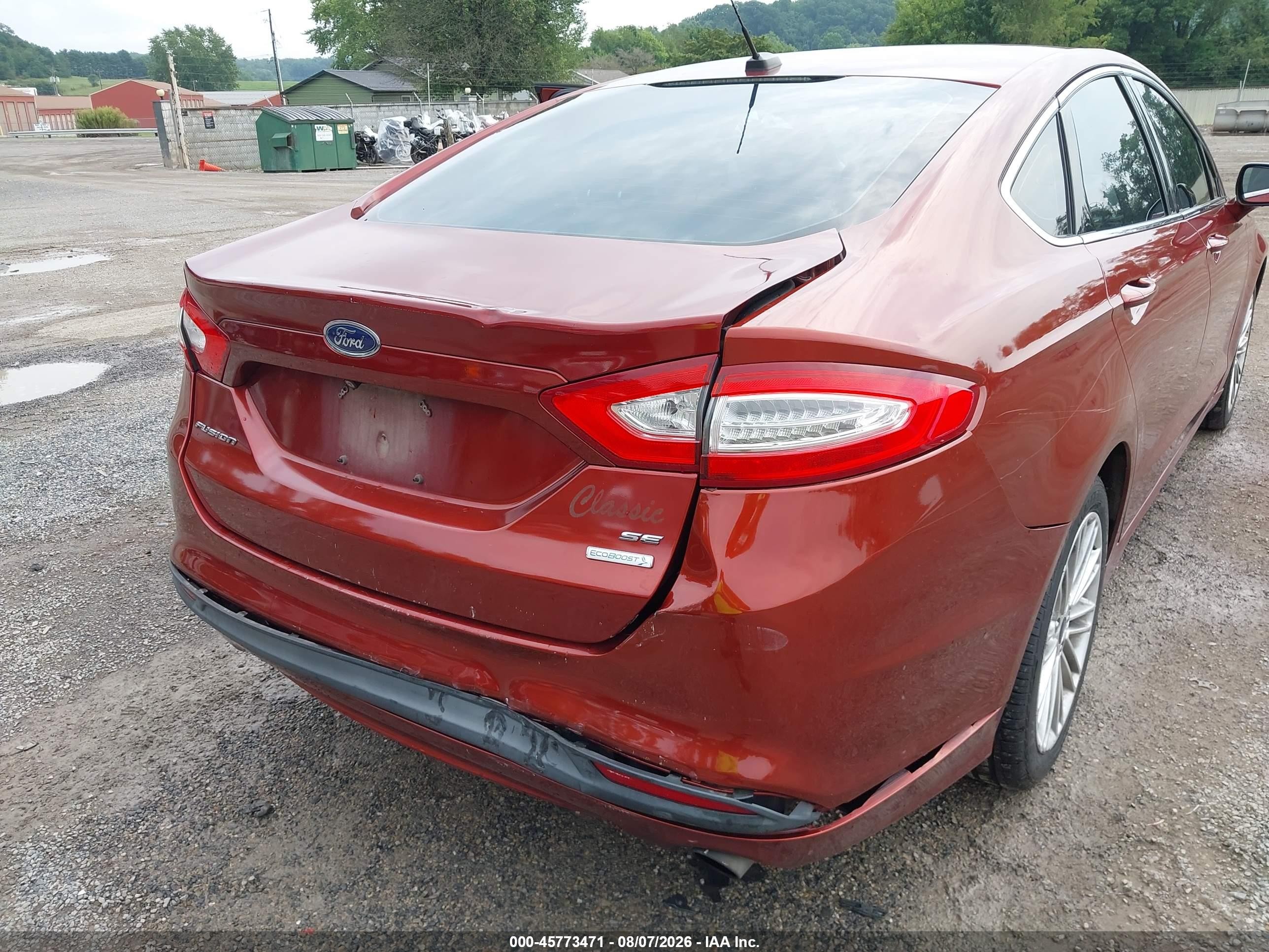 2014 Ford Fusion Se Burgundy vin: 3FA6P0HD3ER313649