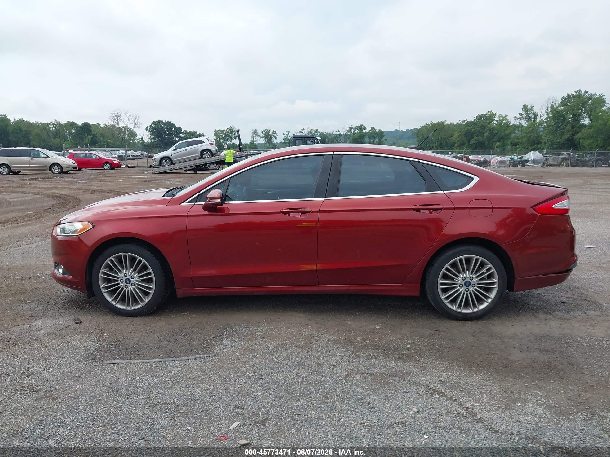 2014 Ford Fusion Se Burgundy vin: 3FA6P0HD3ER313649