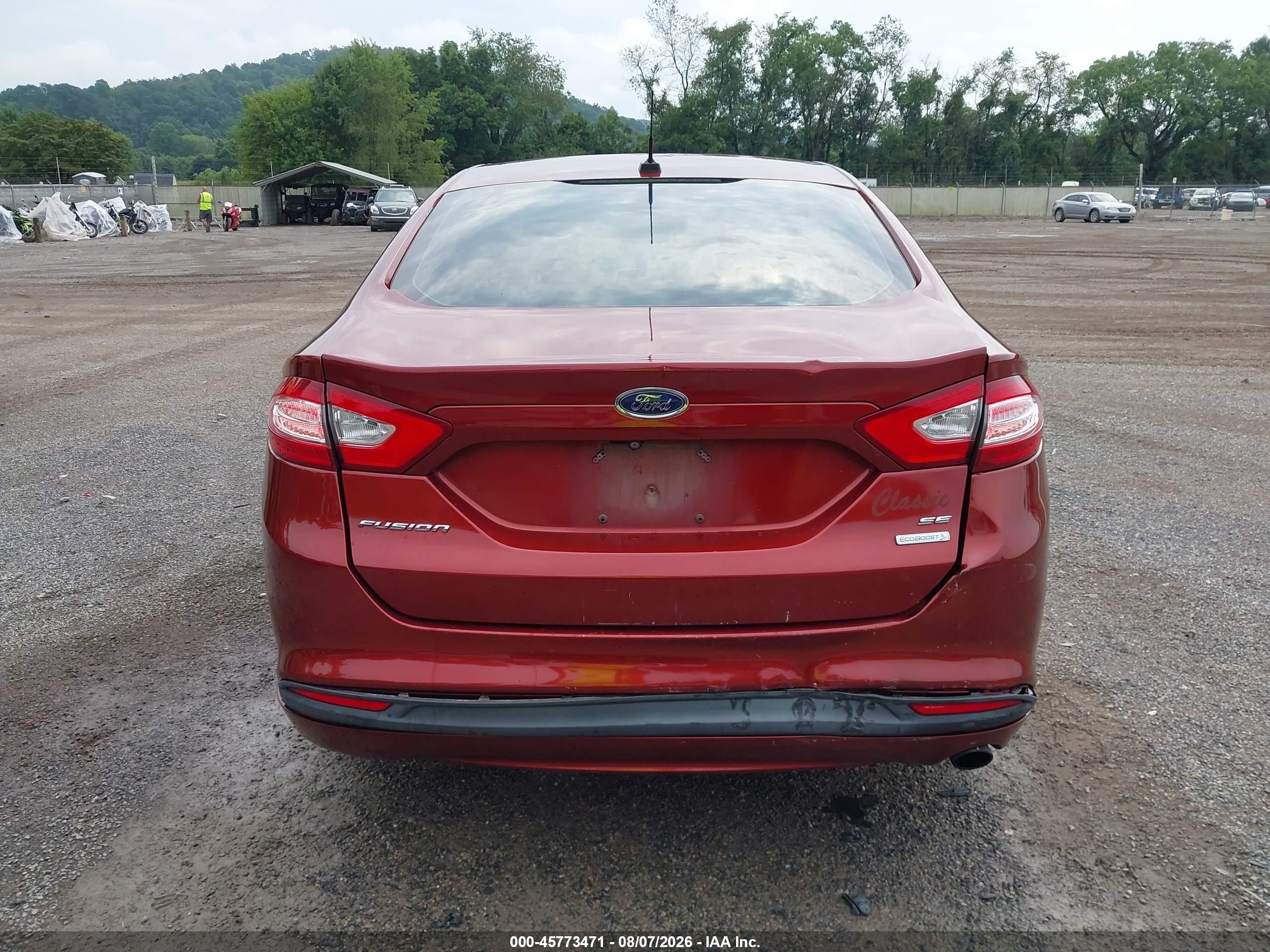 2014 Ford Fusion Se Burgundy vin: 3FA6P0HD3ER313649