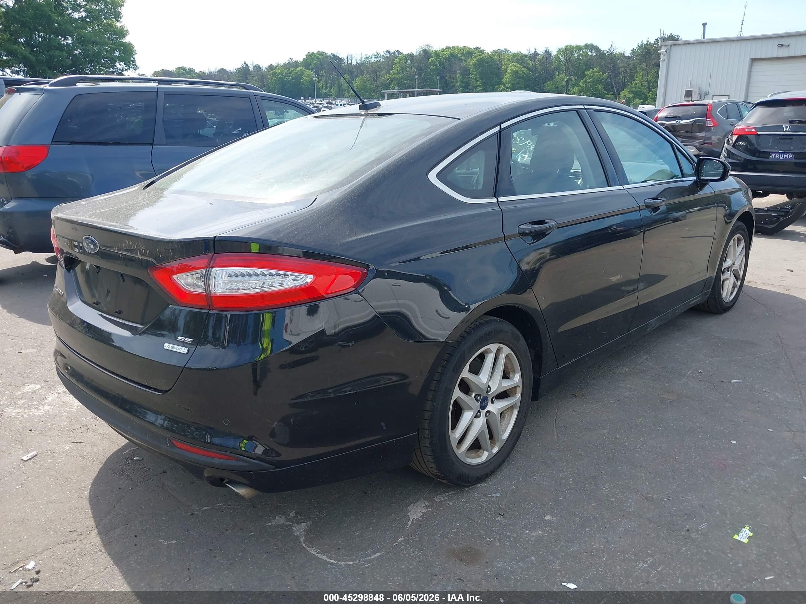 2014 Ford Fusion Se Black vin: 3FA6P0HD3ER334811