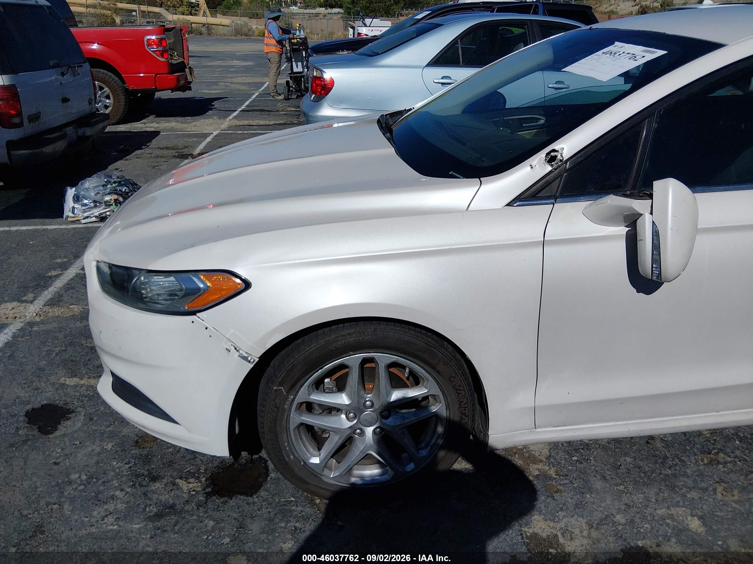 2014 Ford Fusion Se Белый vin: 3FA6P0HD3ER378839