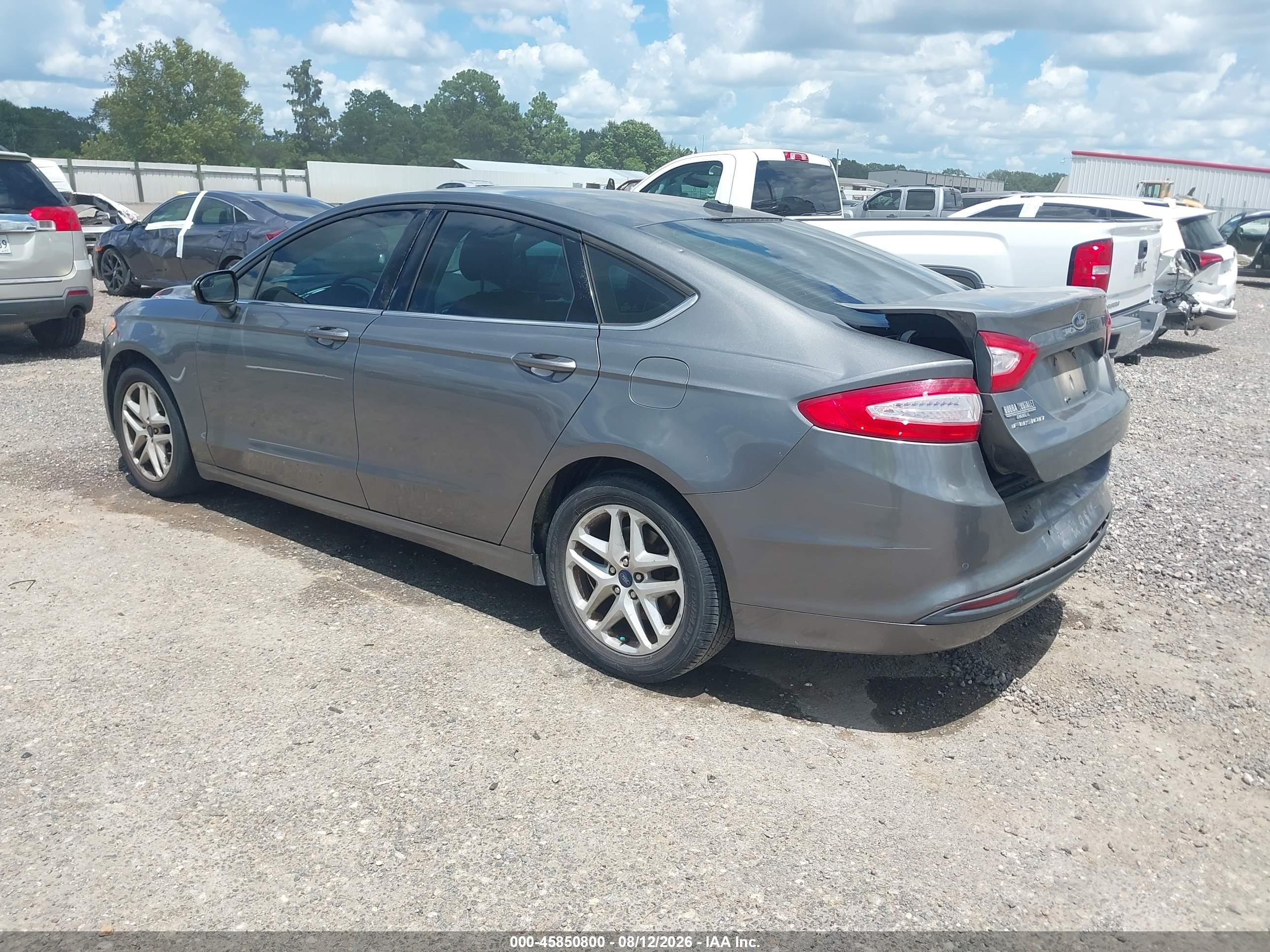 2014 Ford Fusion Se Gray vin: 3FA6P0HD3ER386391