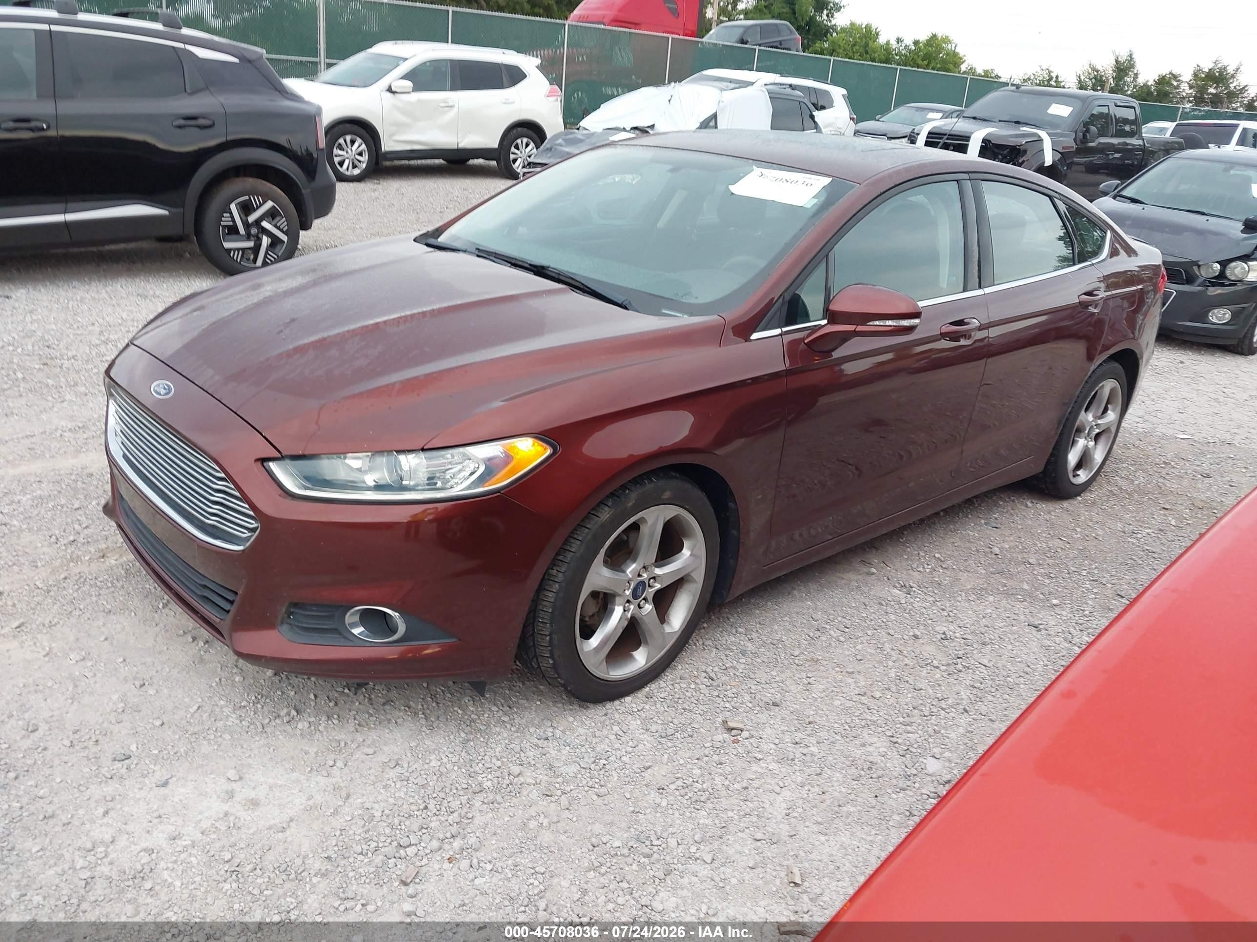 2015 Ford Fusion Se Maroon vin: 3FA6P0HD3FR109628