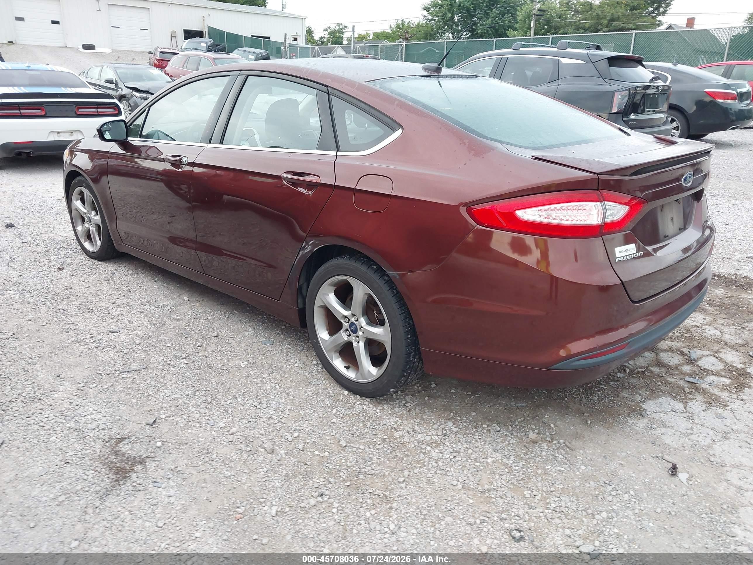 2015 Ford Fusion Se Maroon vin: 3FA6P0HD3FR109628