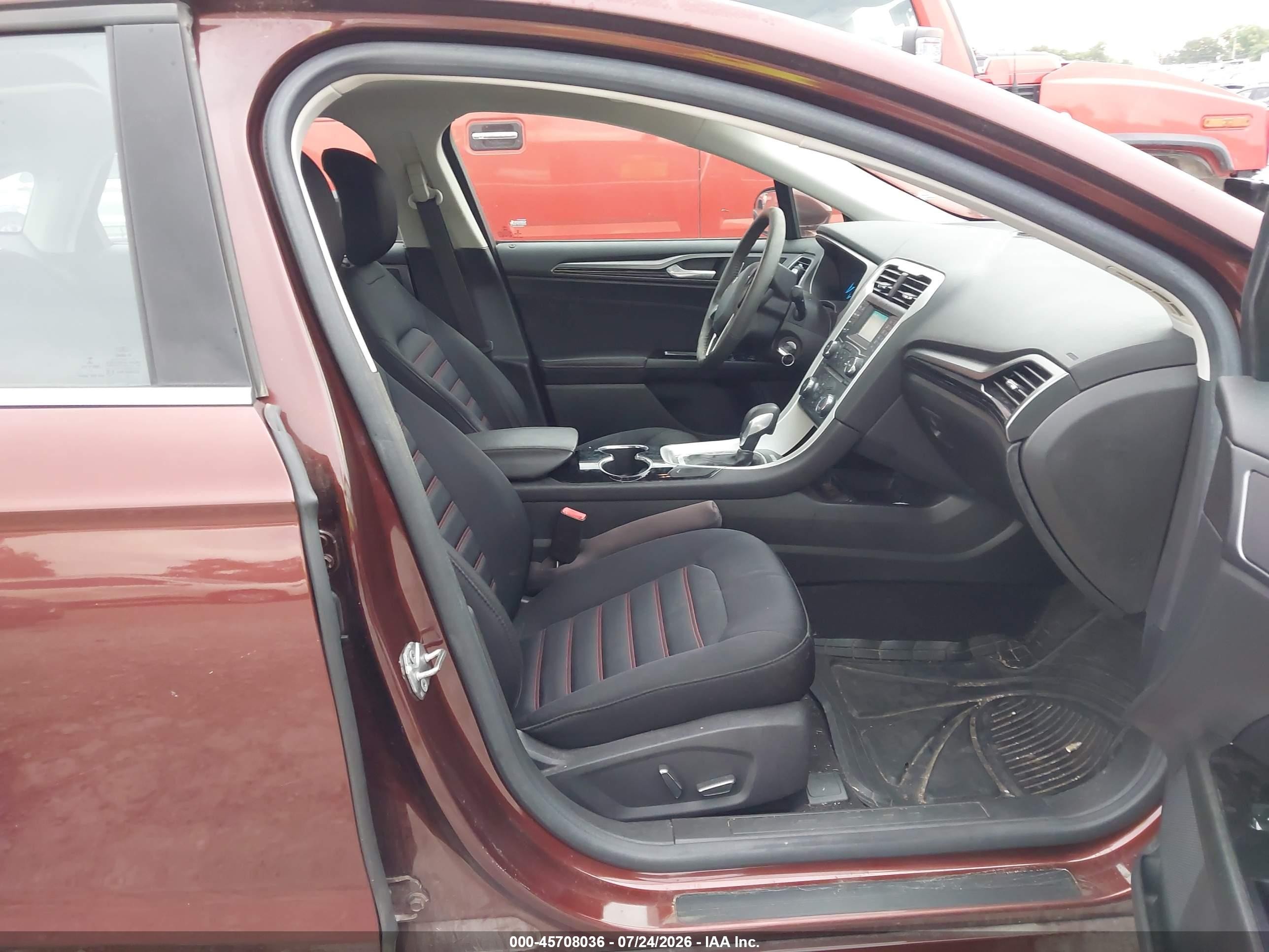 2015 Ford Fusion Se Maroon vin: 3FA6P0HD3FR109628