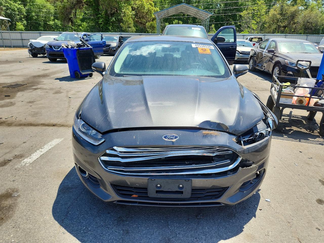 2015 Ford Fusion Se Gray vin: 3FA6P0HD3FR156738