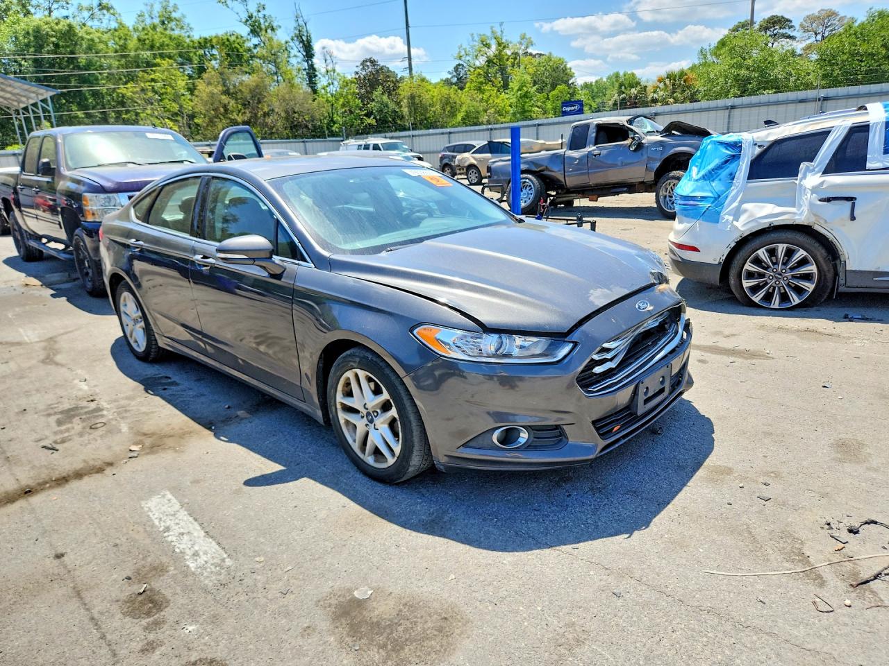 2015 Ford Fusion Se Gray vin: 3FA6P0HD3FR156738