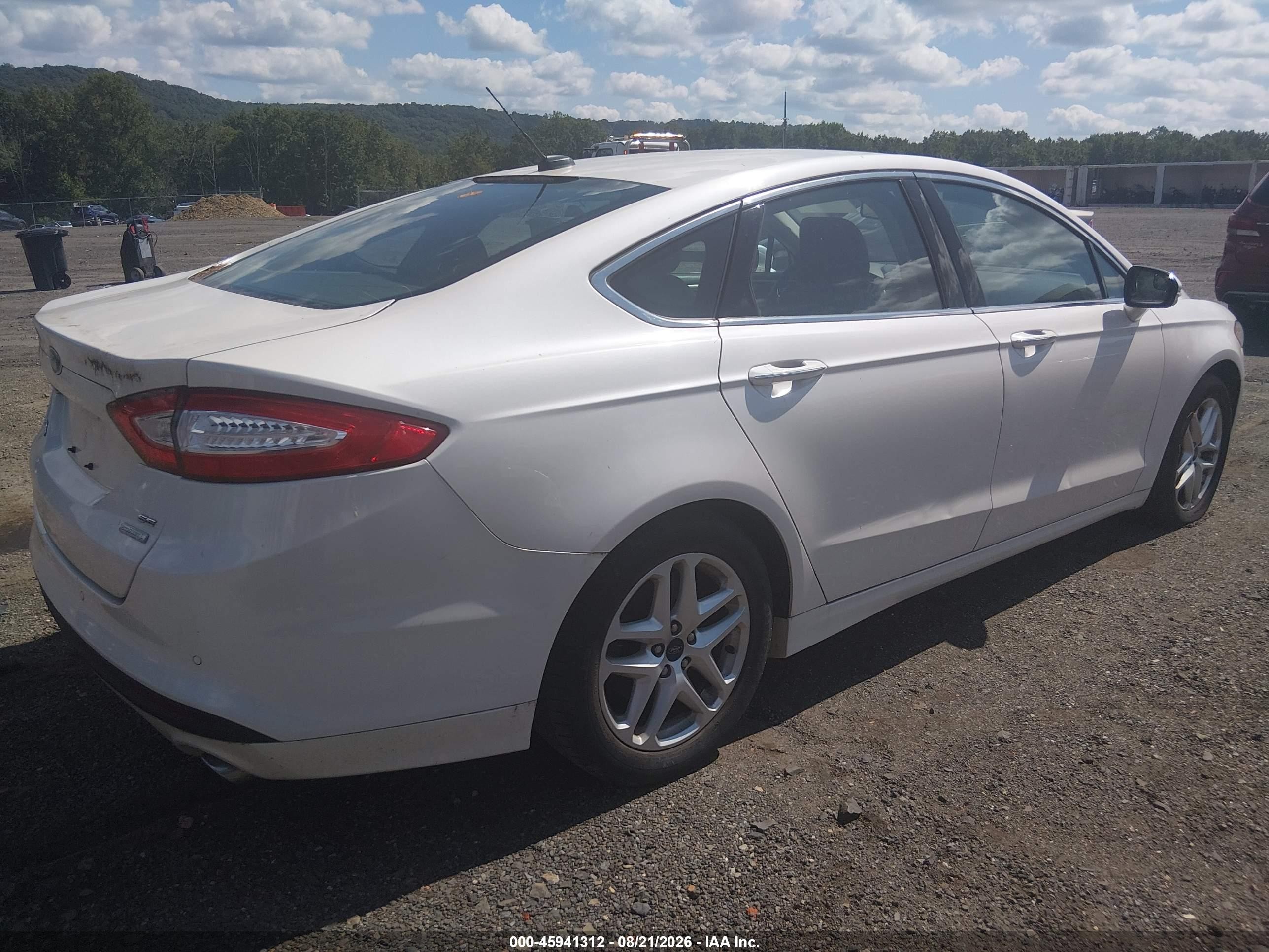 2015 Ford Fusion Se White vin: 3FA6P0HD3FR188122