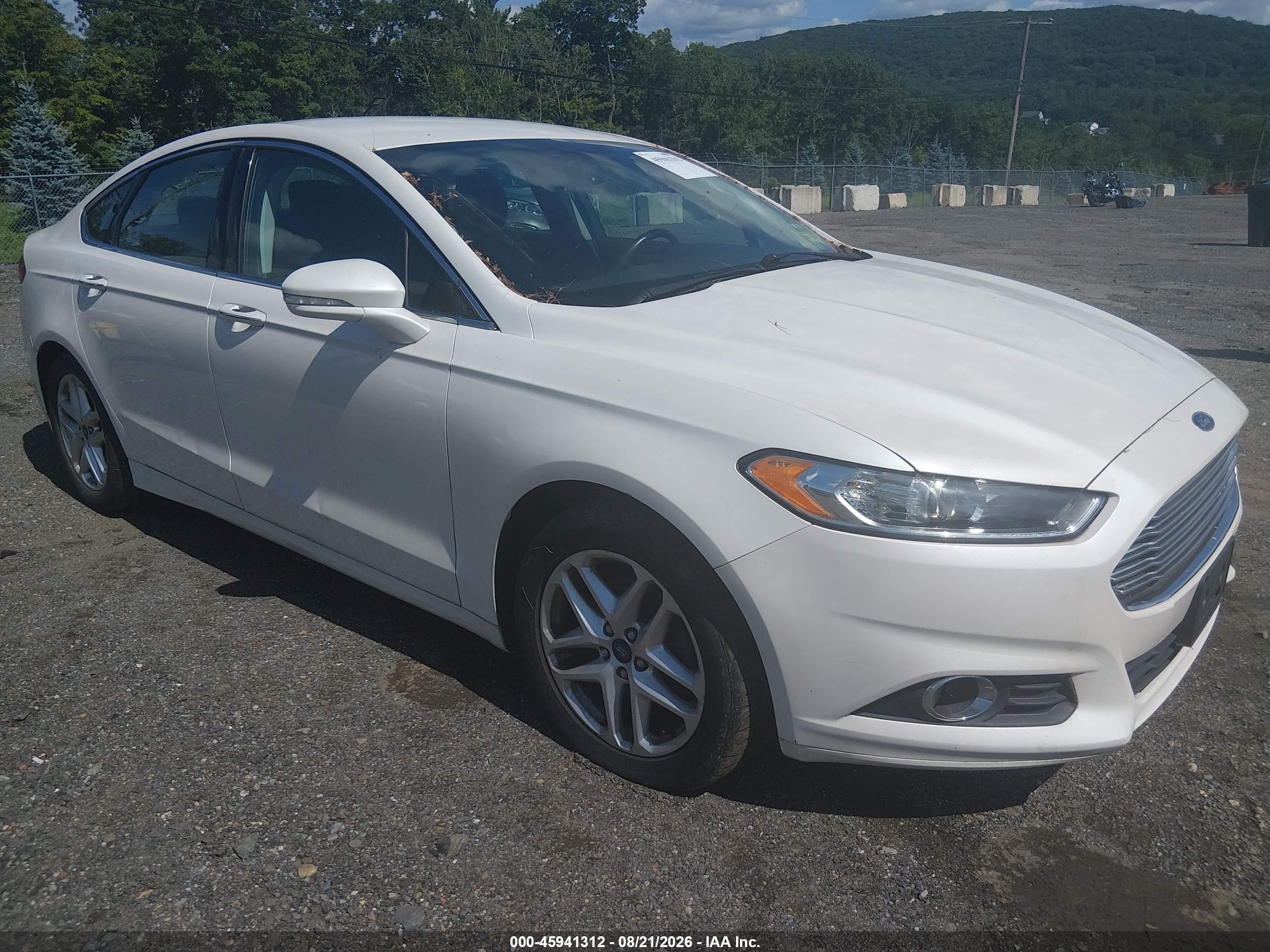 2015 Ford Fusion Se White vin: 3FA6P0HD3FR188122