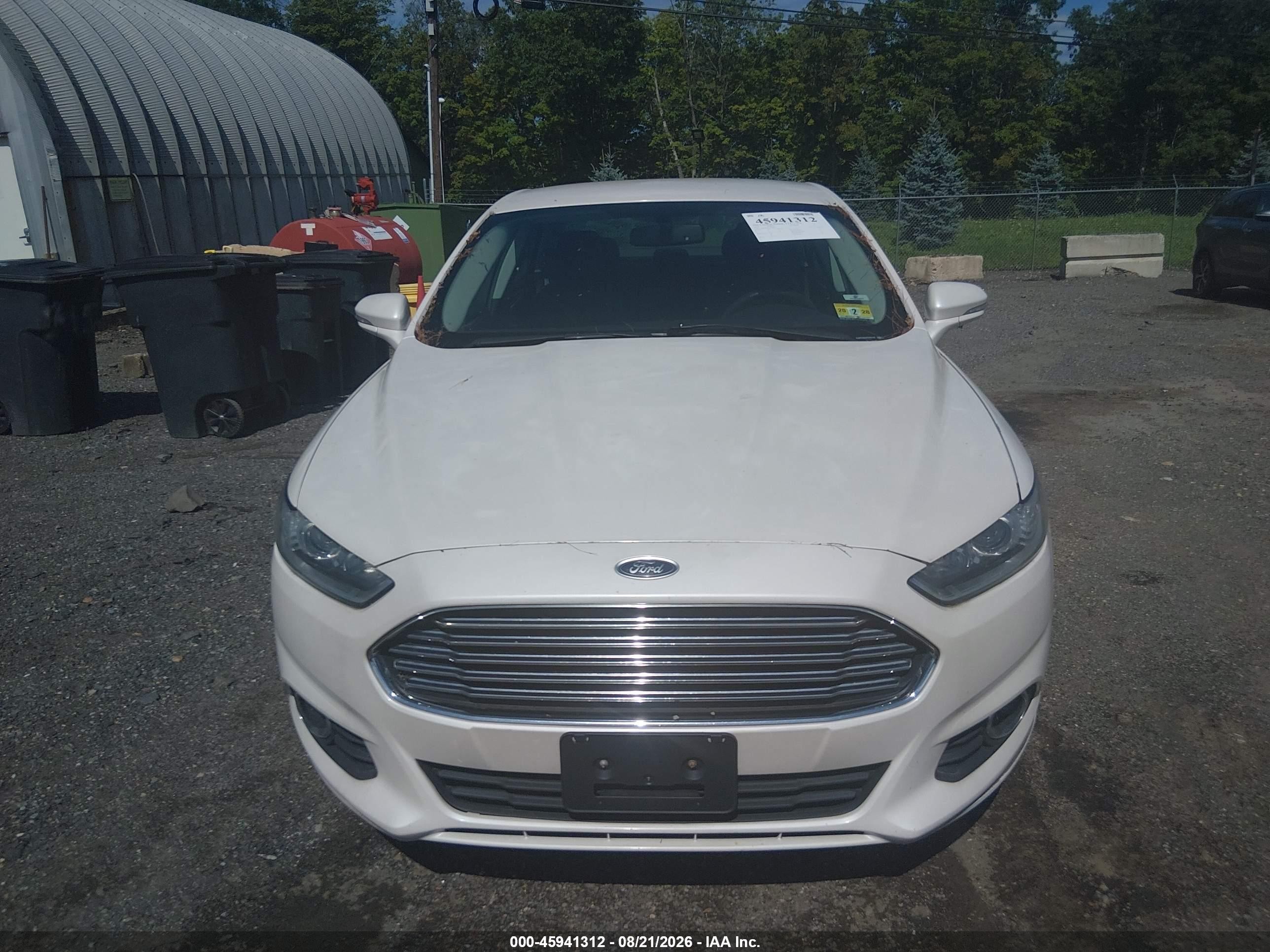 2015 Ford Fusion Se White vin: 3FA6P0HD3FR188122