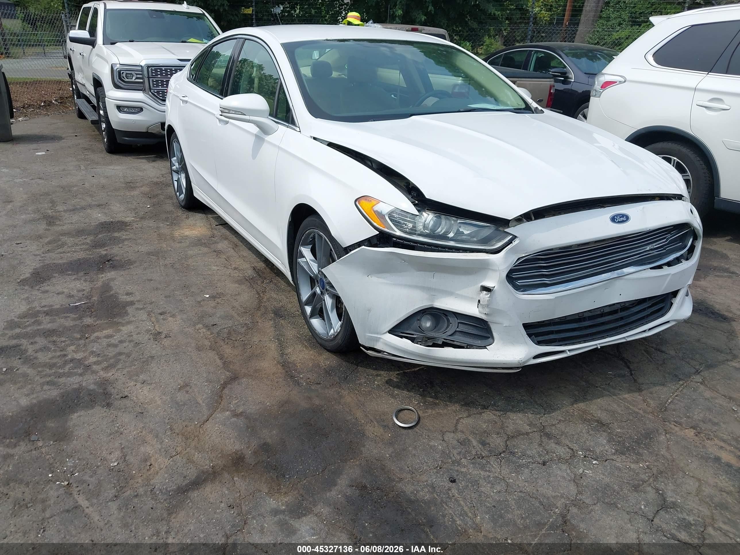 2015 Ford Fusion Se White vin: 3FA6P0HD3FR218929