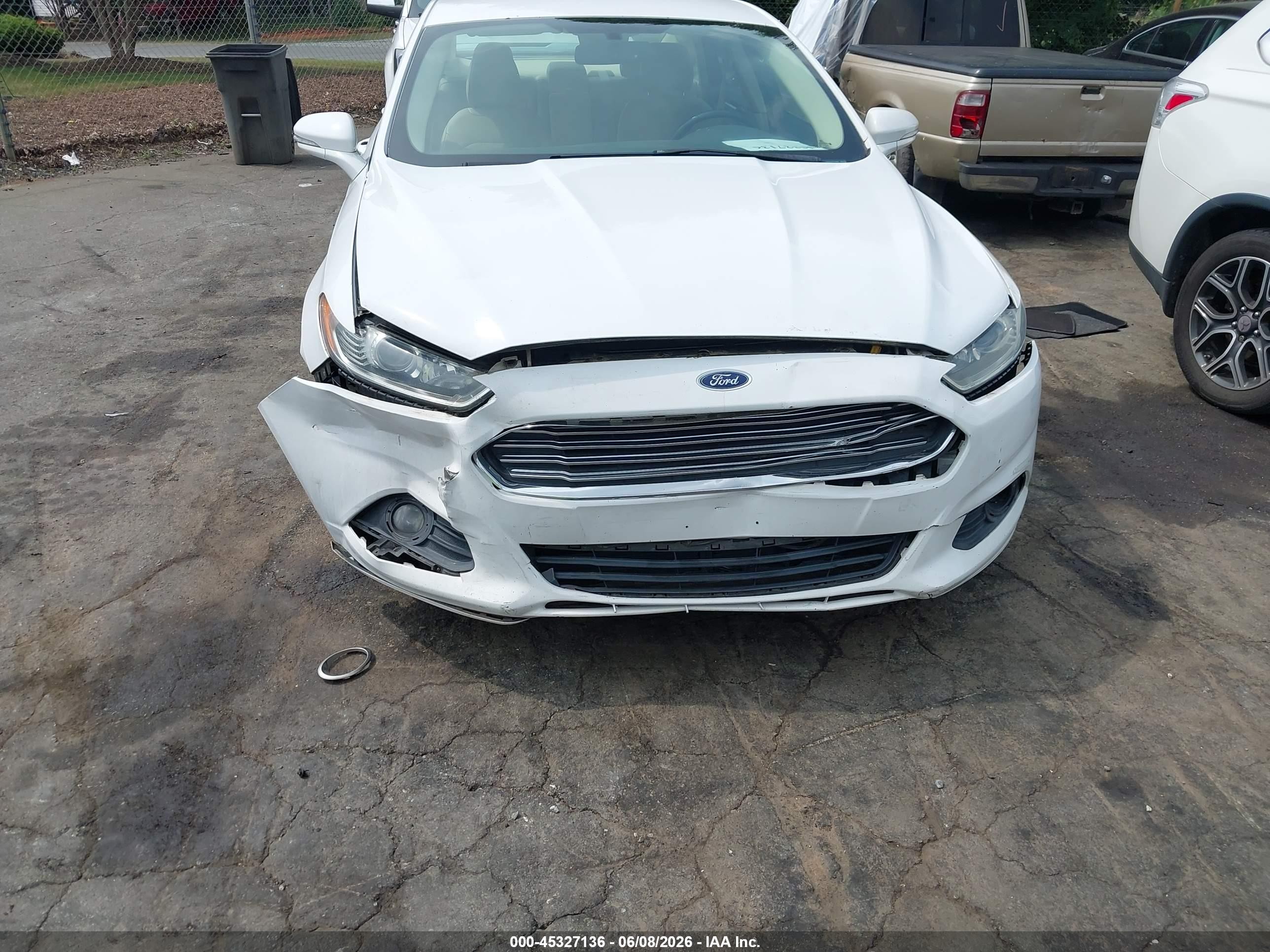 2015 Ford Fusion Se White vin: 3FA6P0HD3FR218929