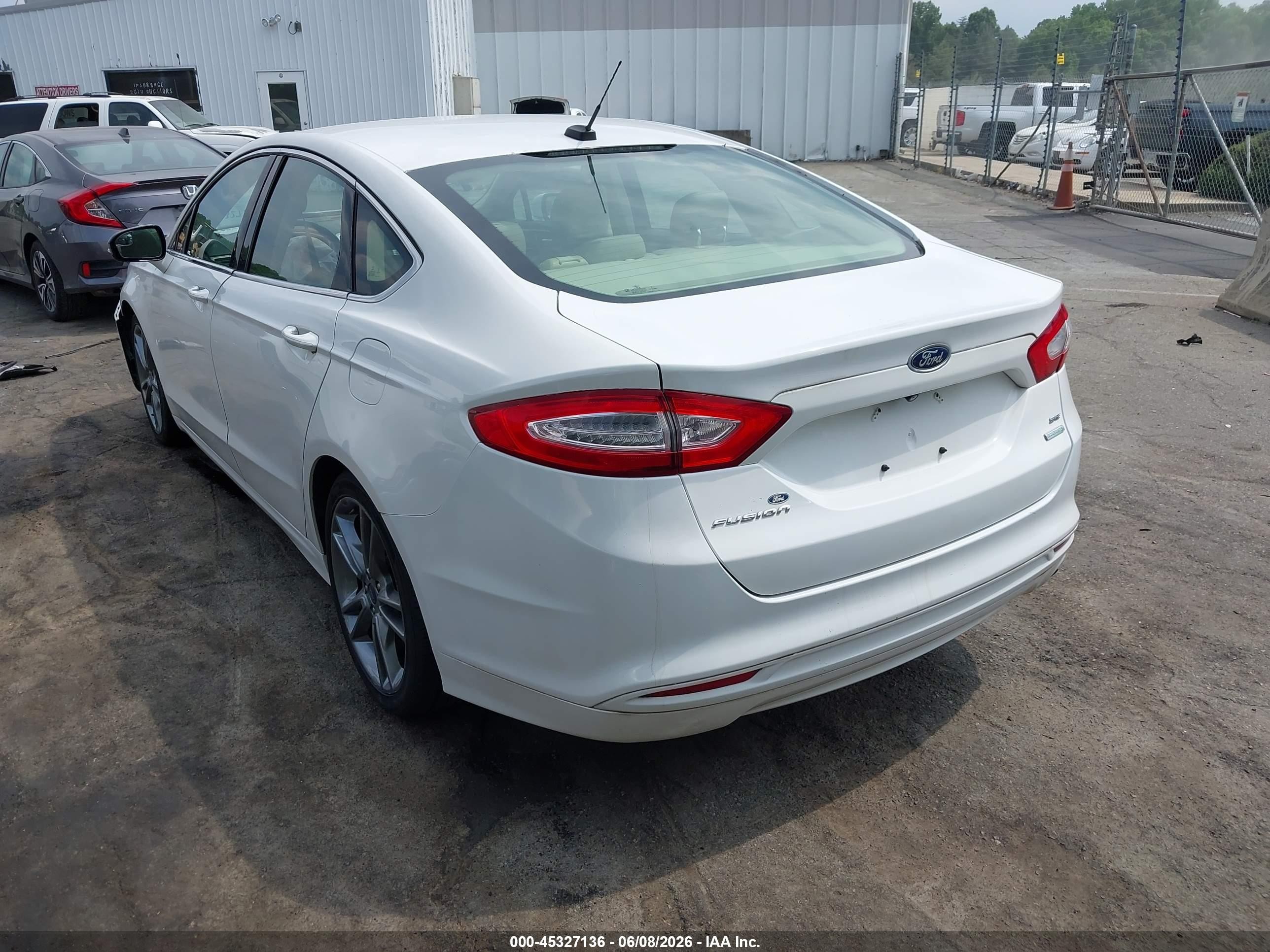 2015 Ford Fusion Se White vin: 3FA6P0HD3FR218929