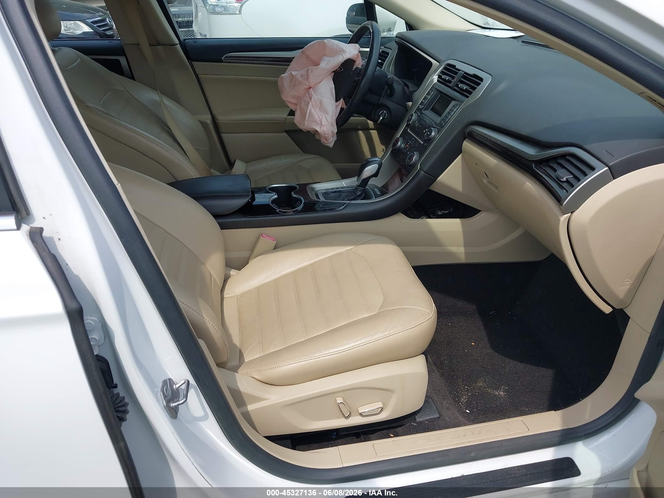 2015 Ford Fusion Se White vin: 3FA6P0HD3FR218929