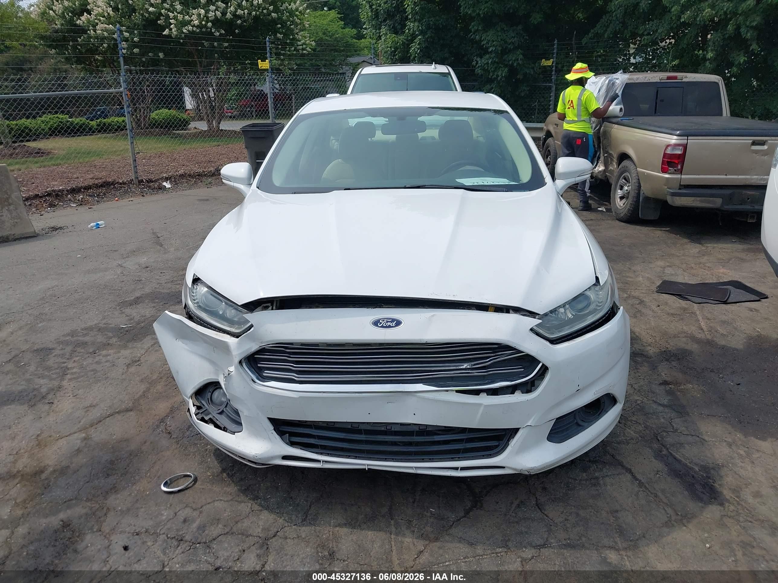 2015 Ford Fusion Se White vin: 3FA6P0HD3FR218929
