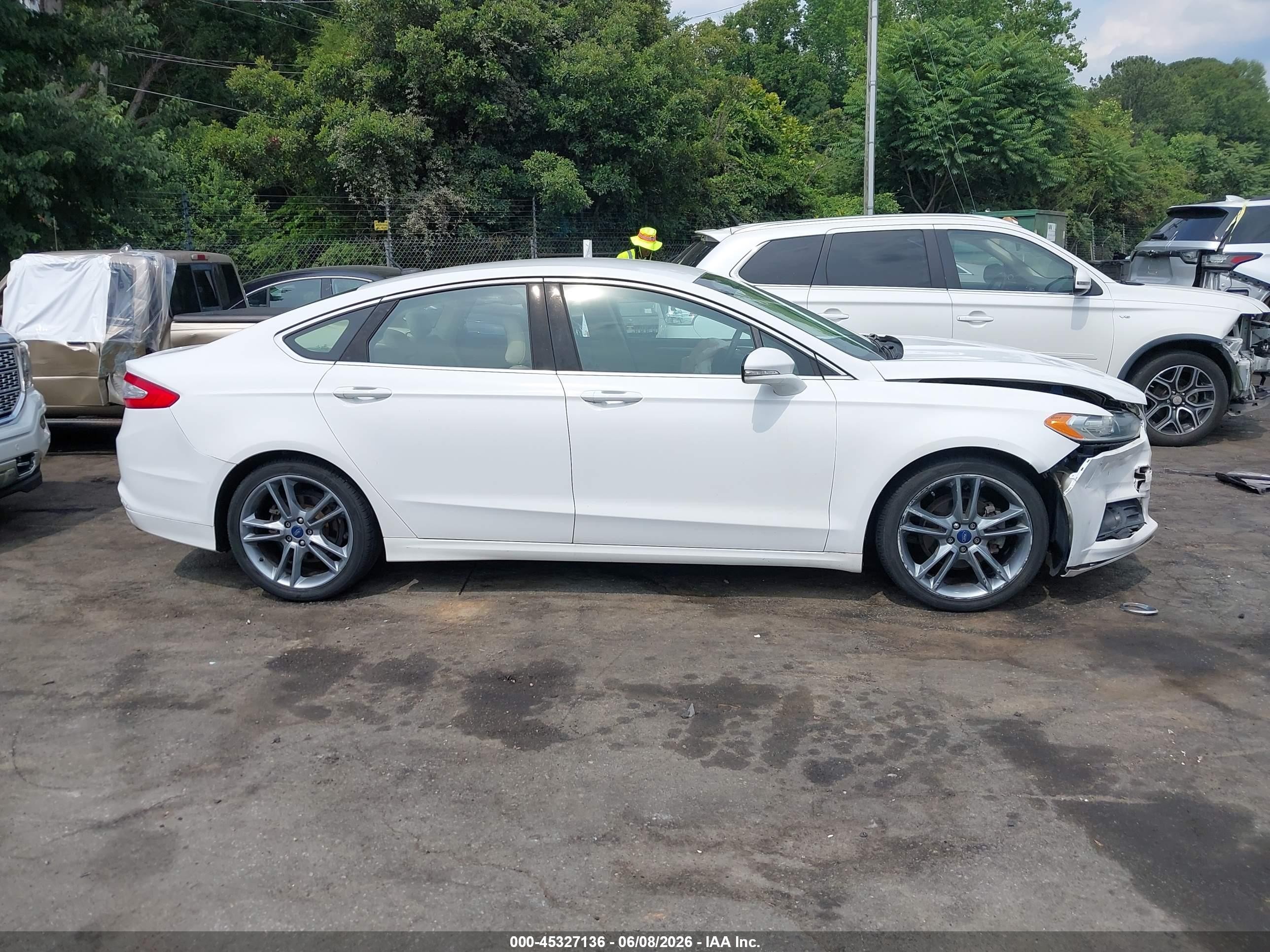2015 Ford Fusion Se White vin: 3FA6P0HD3FR218929