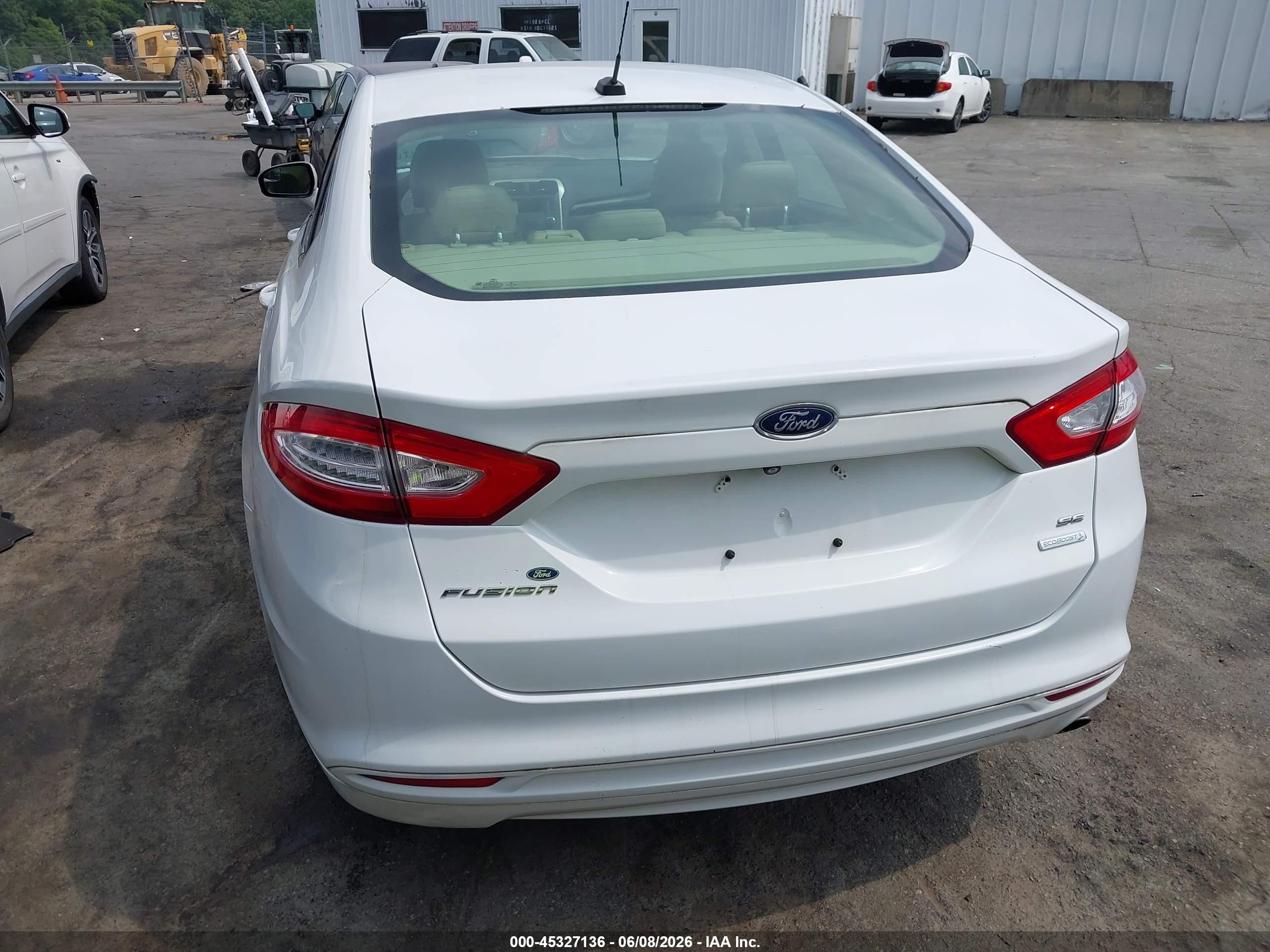 2015 Ford Fusion Se White vin: 3FA6P0HD3FR218929