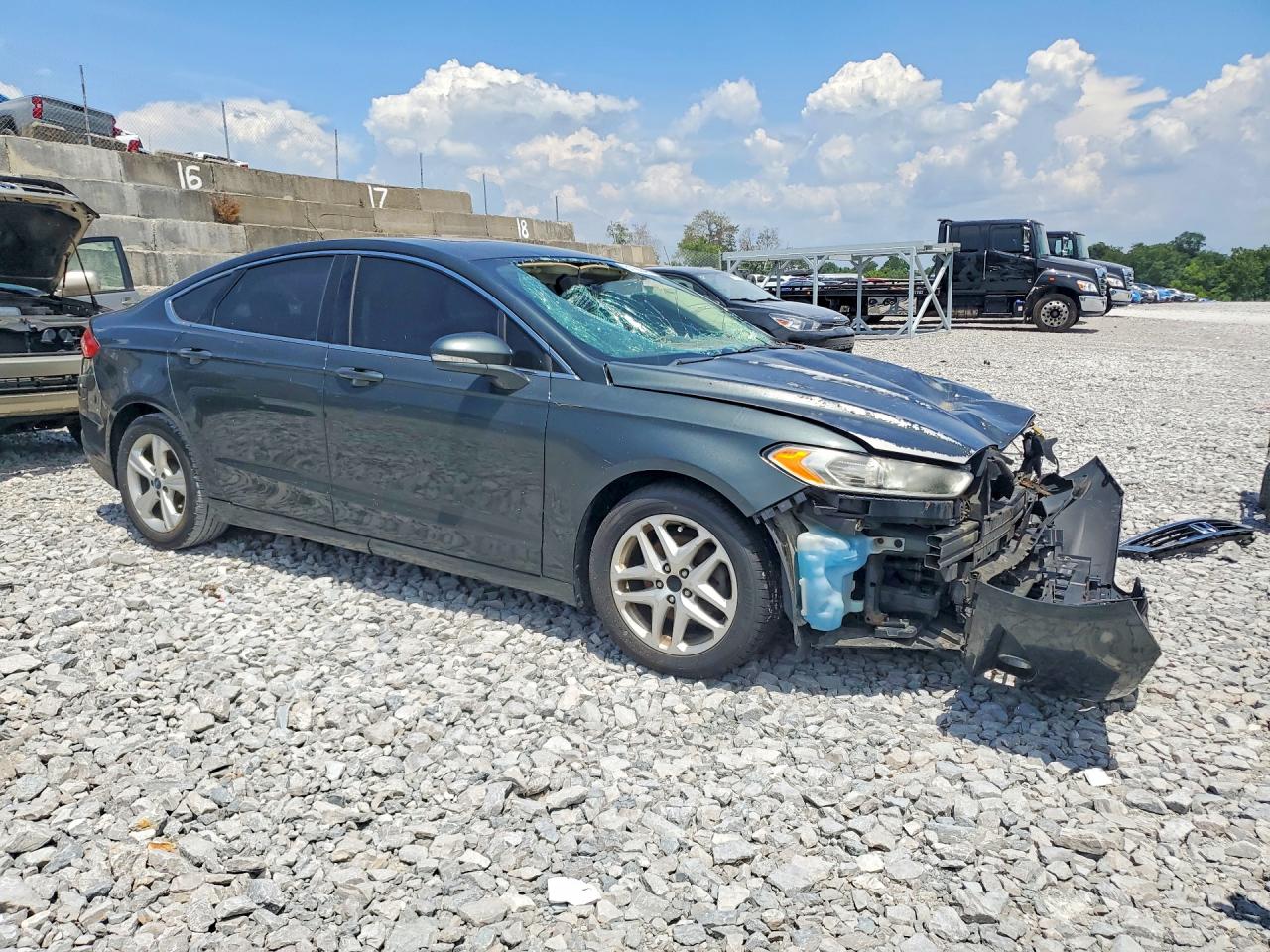 2015 Ford Fusion Se Gray vin: 3FA6P0HD3FR232832
