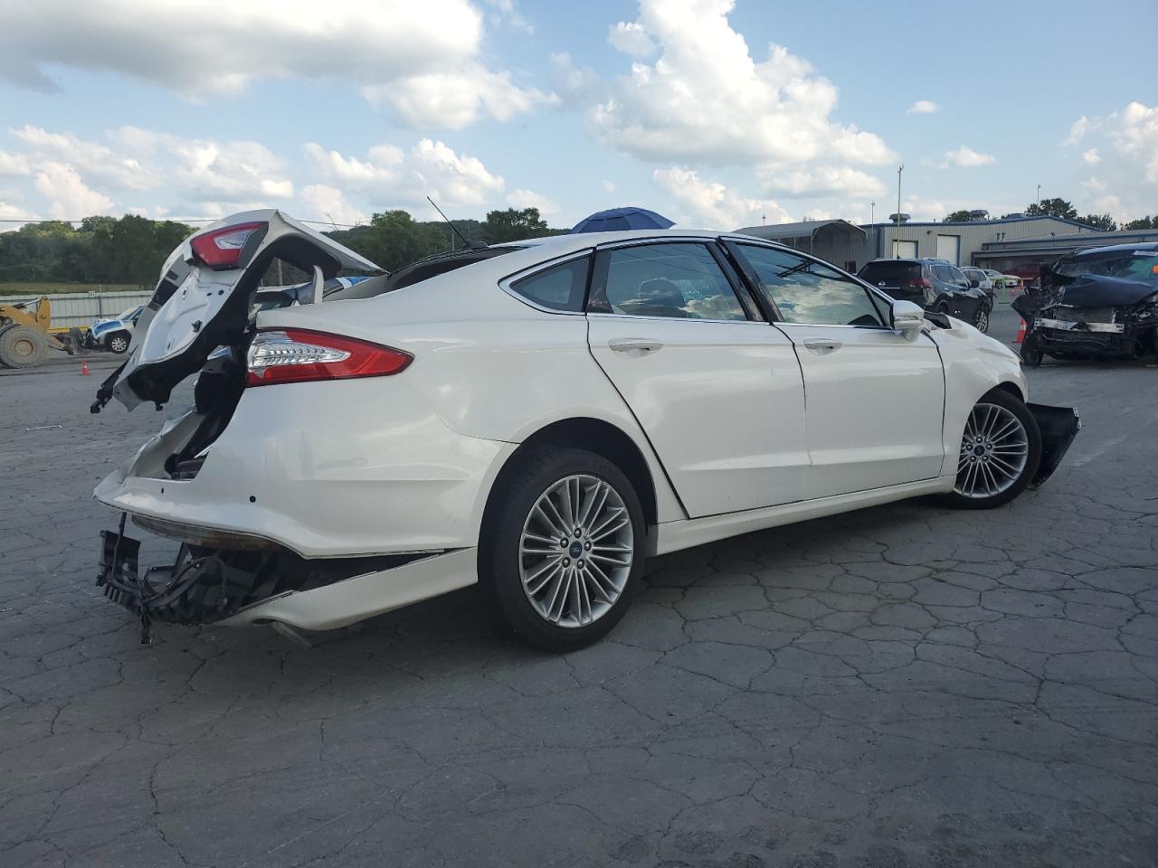 2015 Ford Fusion Se White vin: 3FA6P0HD3FR243538