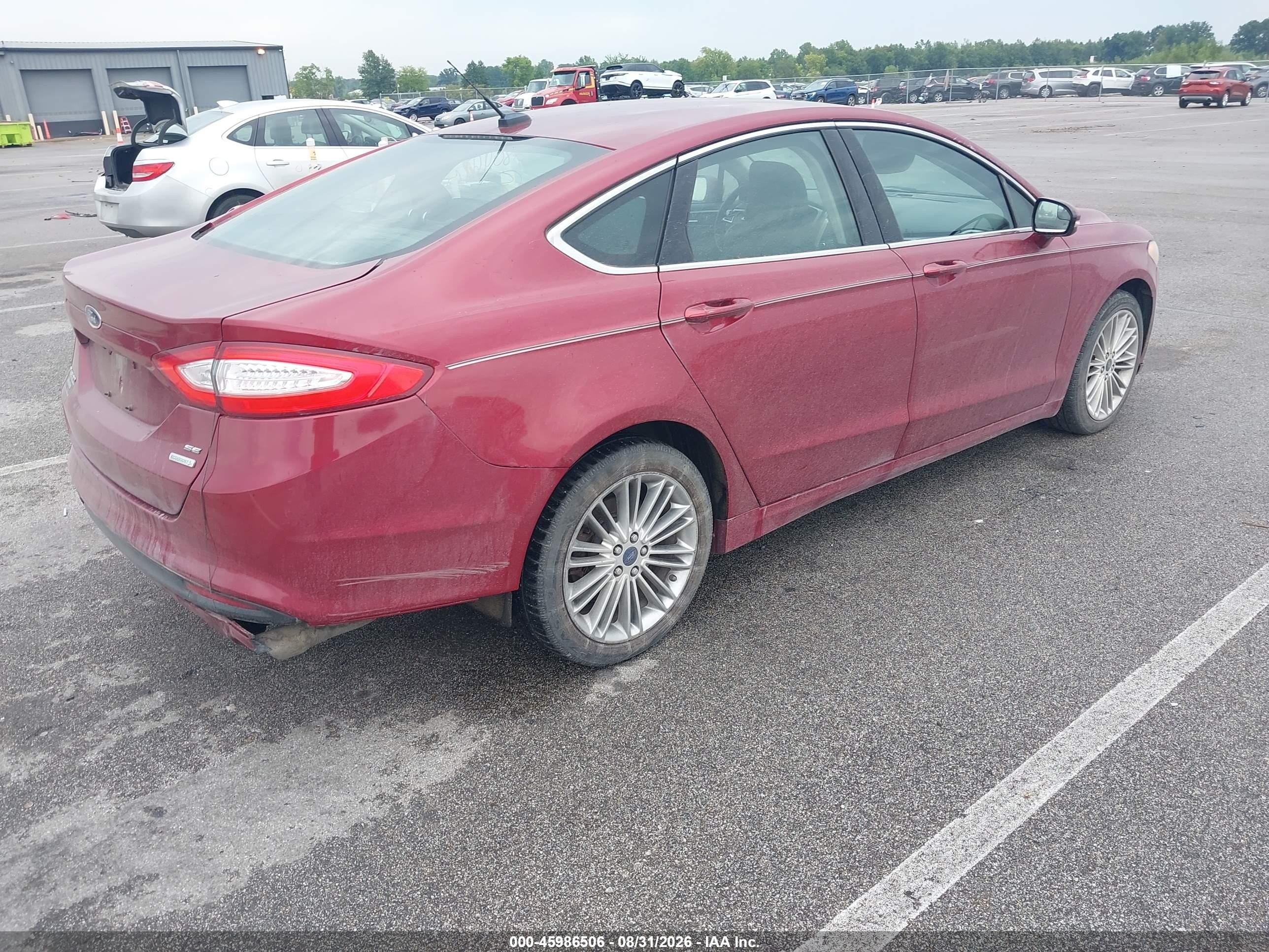 2015 Ford Fusion Se Red vin: 3FA6P0HD3FR276975