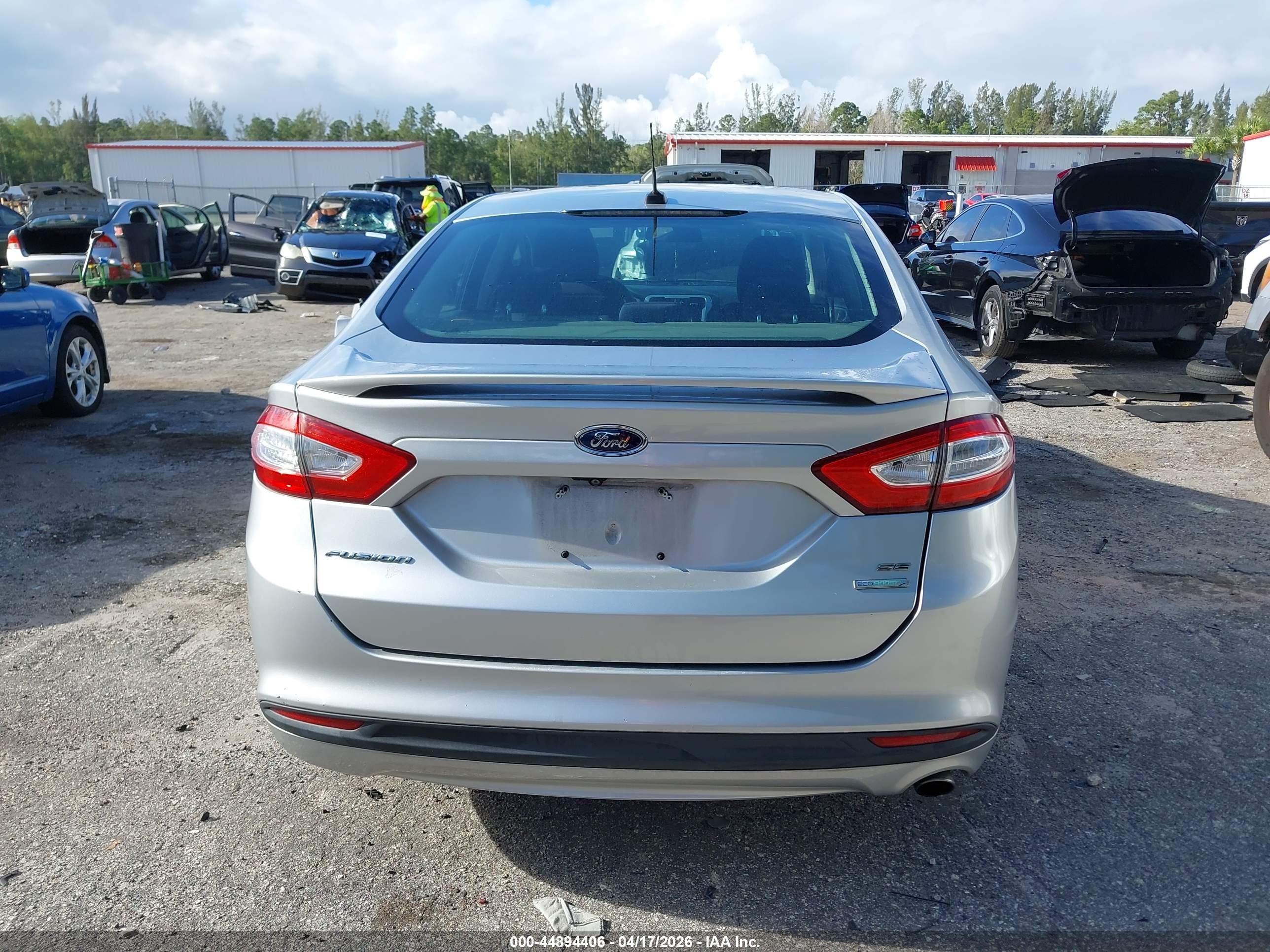 2016 Ford Fusion Se Silver vin: 3FA6P0HD3GR390864
