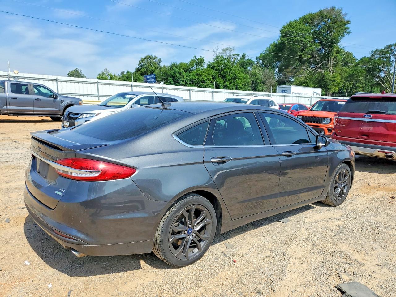2018 Ford Fusion Se Gray vin: 3FA6P0HD3JR175024