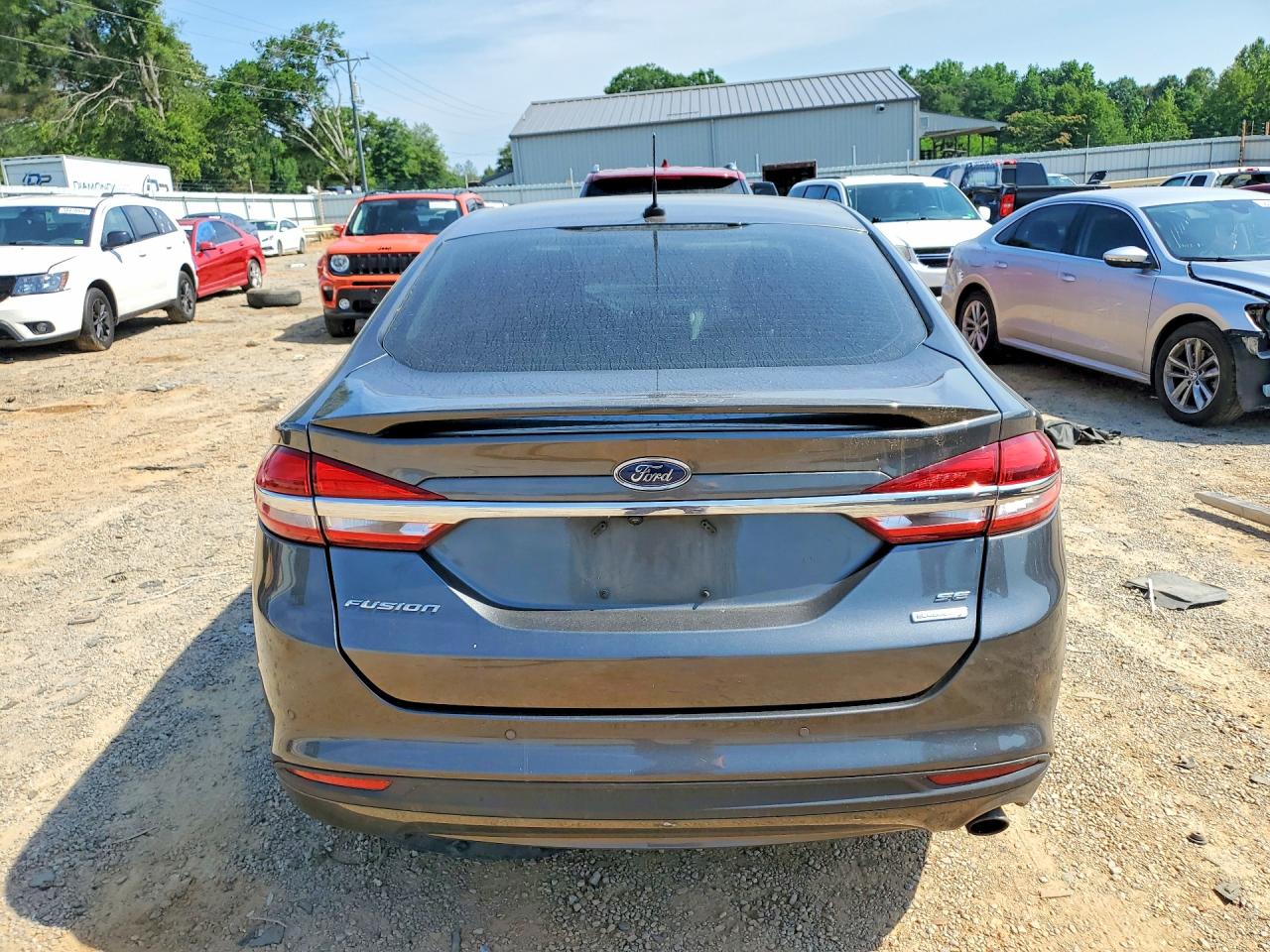 2018 Ford Fusion Se Gray vin: 3FA6P0HD3JR175024