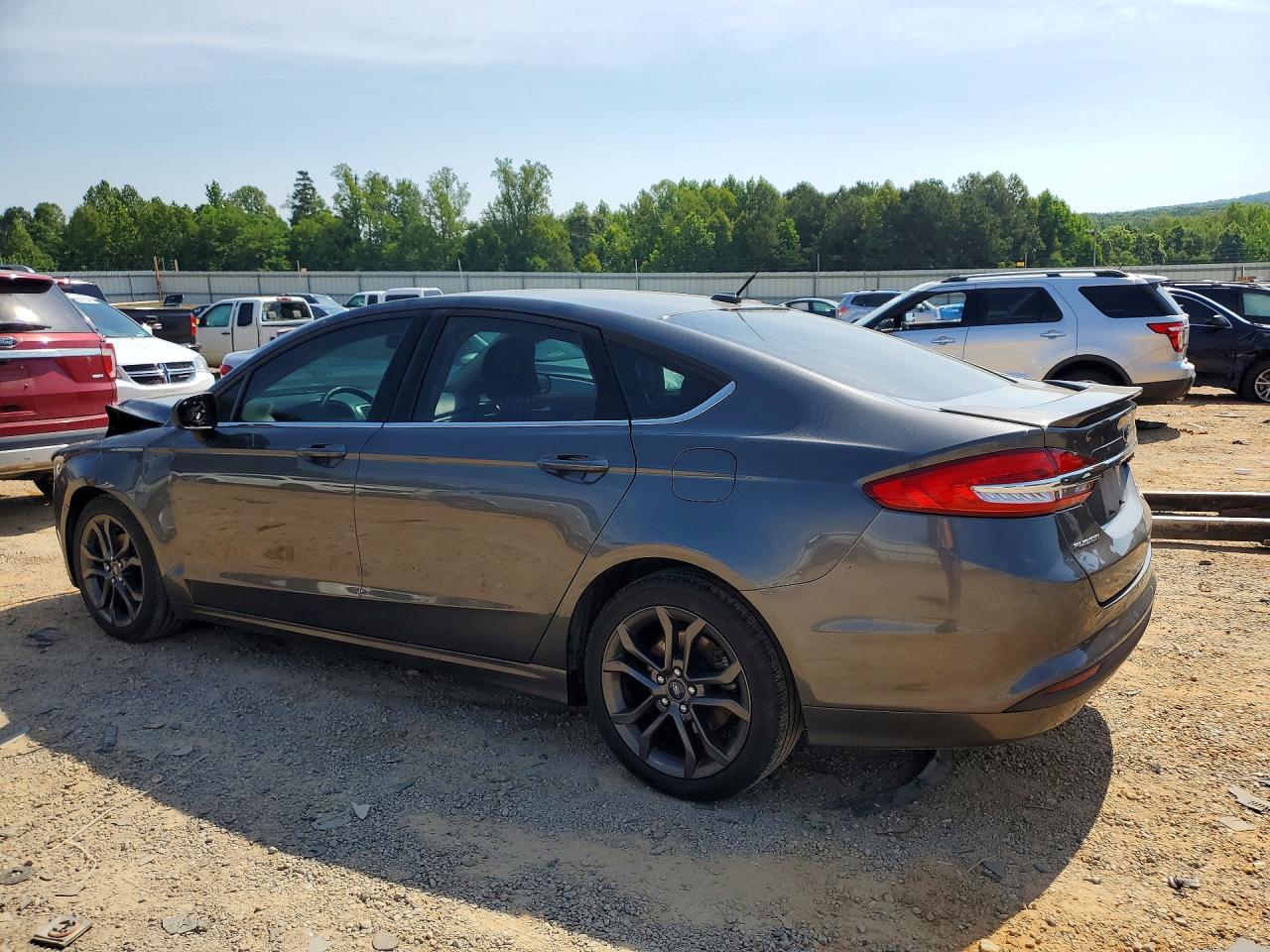 2018 Ford Fusion Se Gray vin: 3FA6P0HD3JR175024