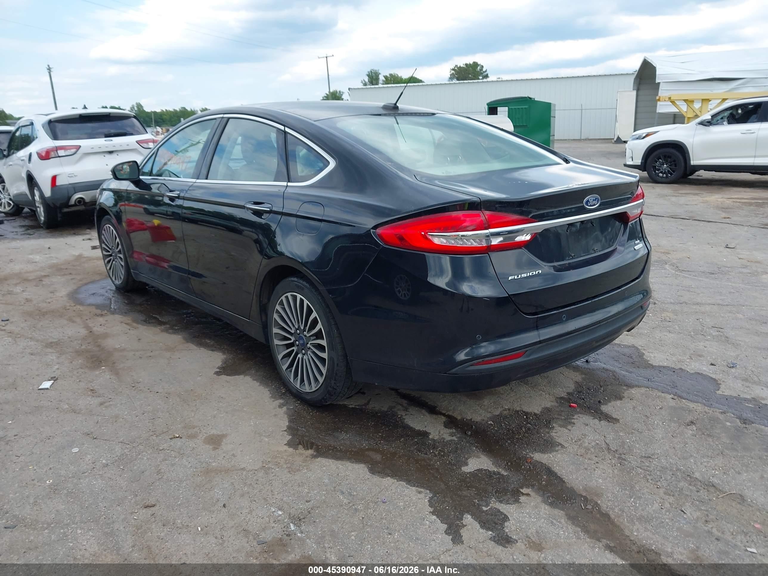 2018 Ford Fusion Se Black vin: 3FA6P0HD3JR217000