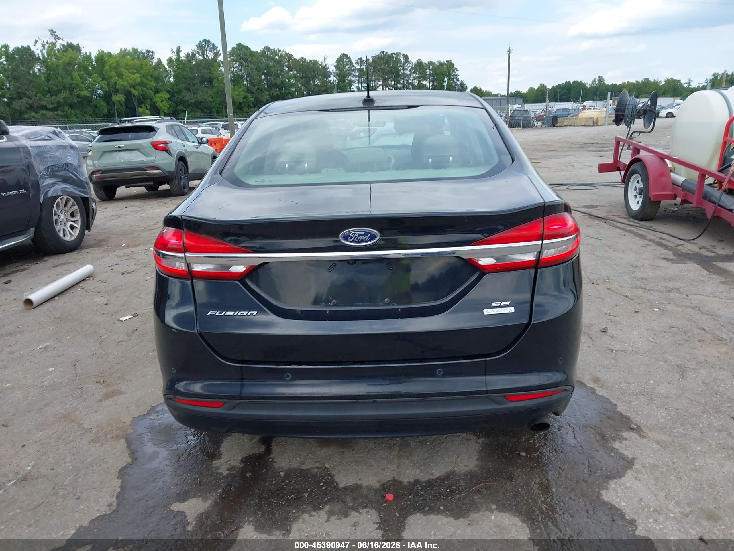 2018 Ford Fusion Se Black vin: 3FA6P0HD3JR217000
