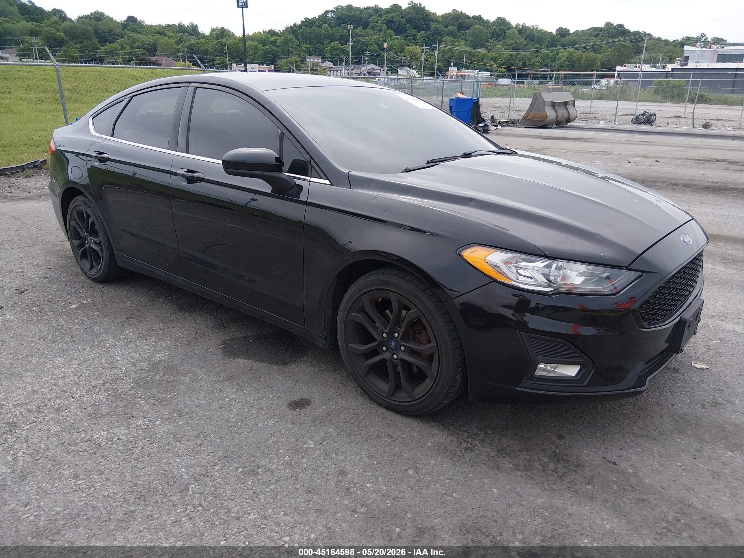 2019 Ford Fusion Se Black vin: 3FA6P0HD3KR250791