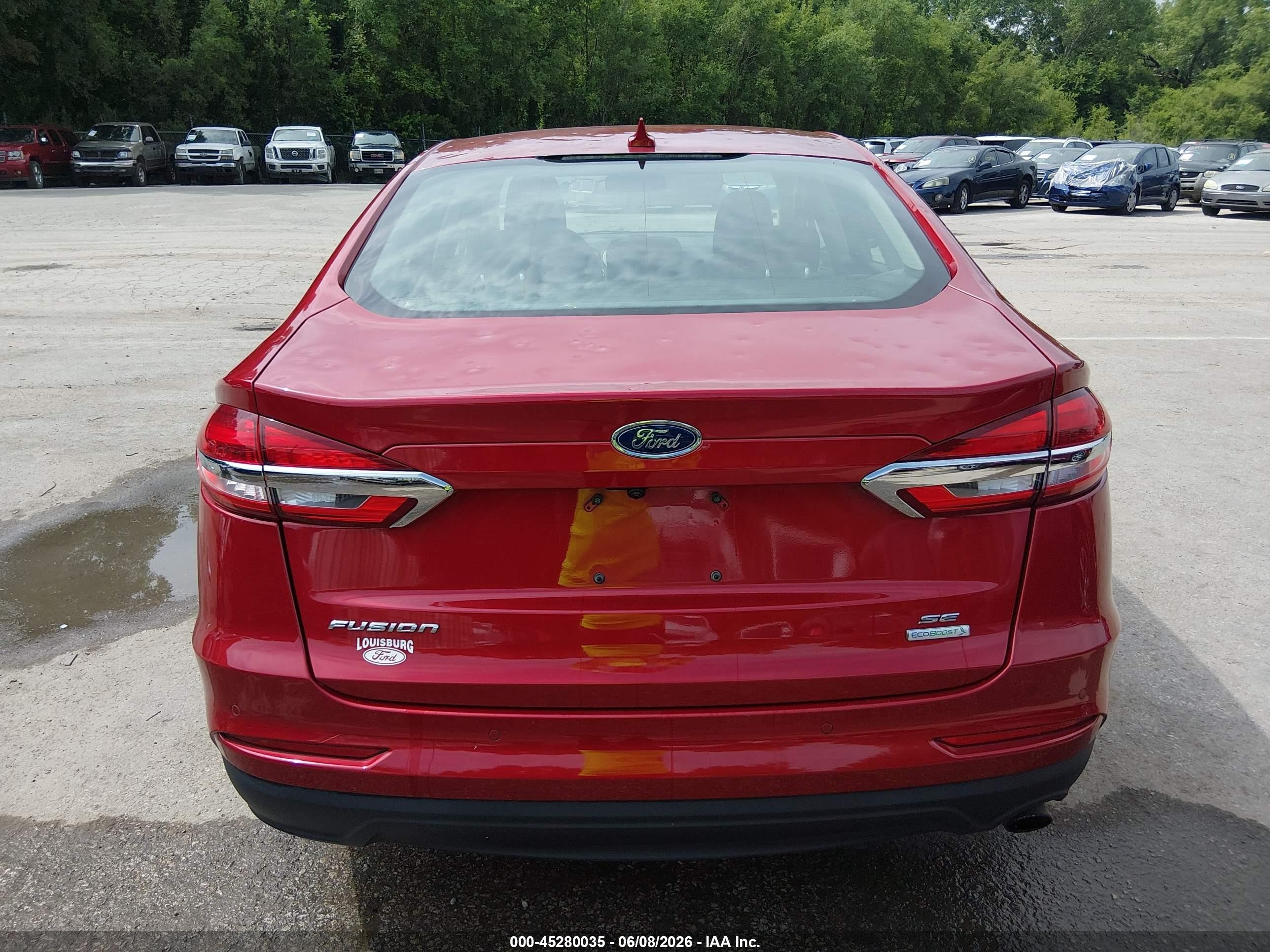 2020 Ford Fusion Se Red vin: 3FA6P0HD3LR219882