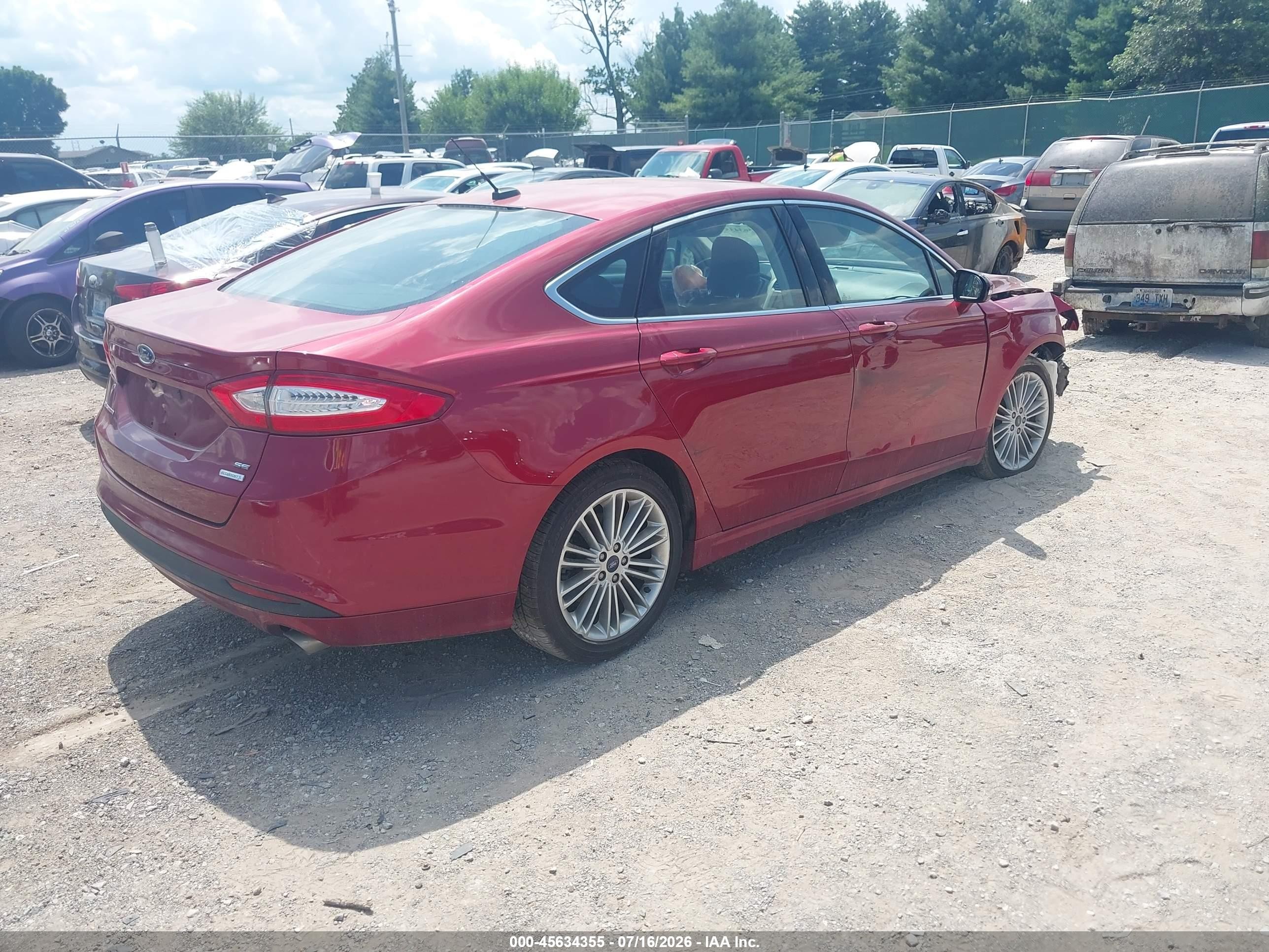 2014 Ford Fusion Se Красный vin: 3FA6P0HD4ER127506