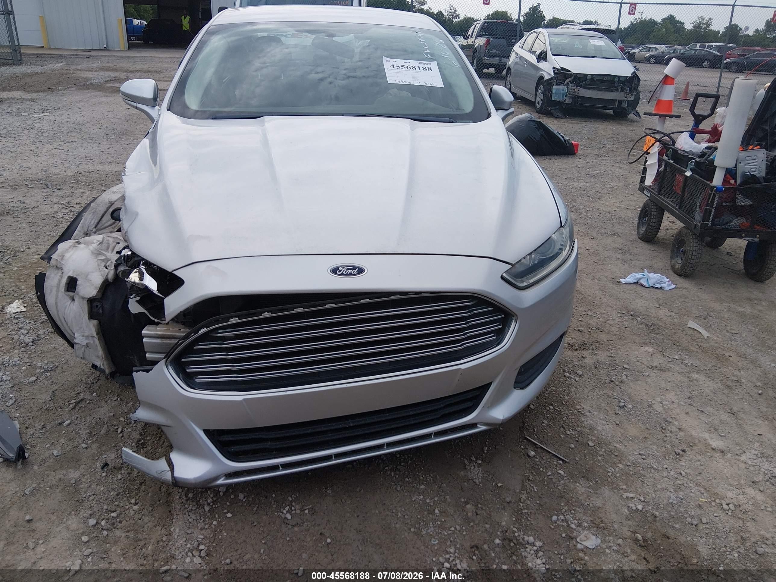 2014 Ford Fusion Se Silver vin: 3FA6P0HD4ER148162