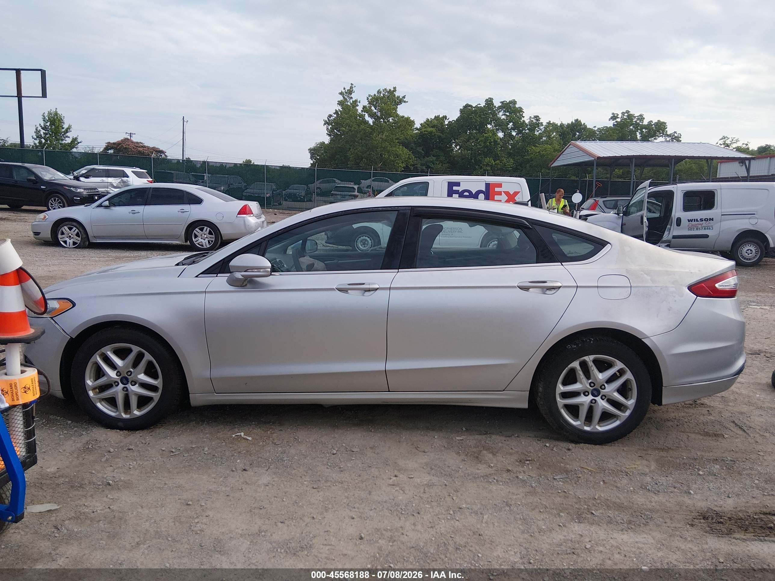 2014 Ford Fusion Se Silver vin: 3FA6P0HD4ER148162